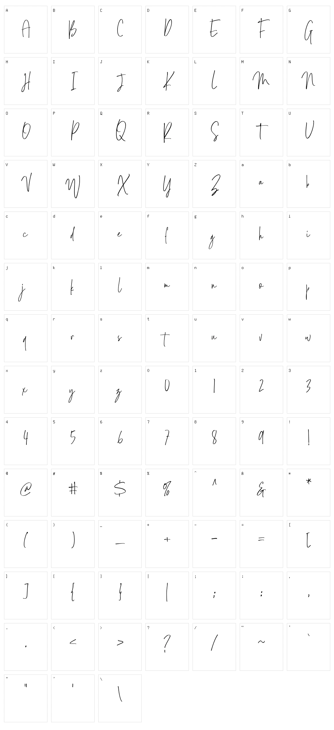 Goldenside Character Set