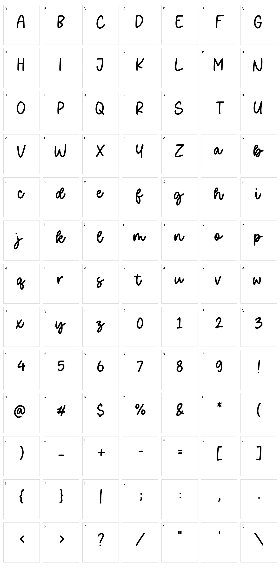 Golfmind Character Set