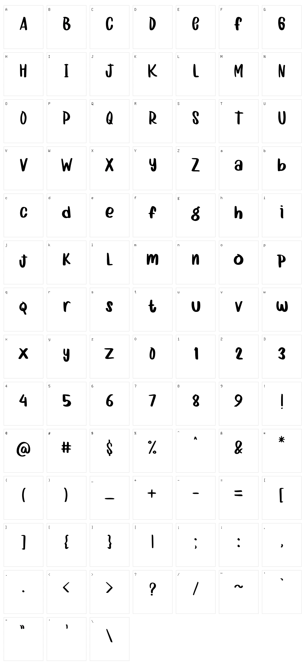 Good Vibes Character Set