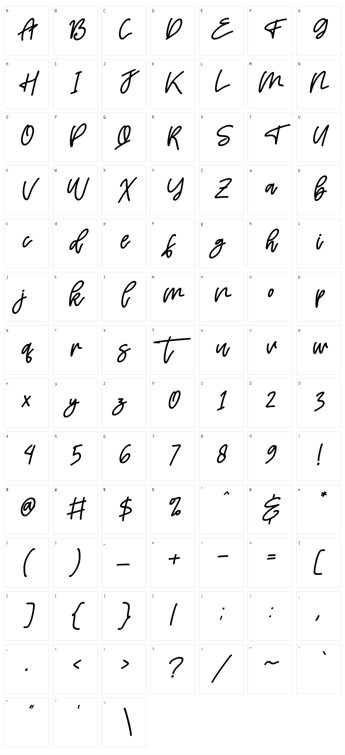 Goodvibes Character Set