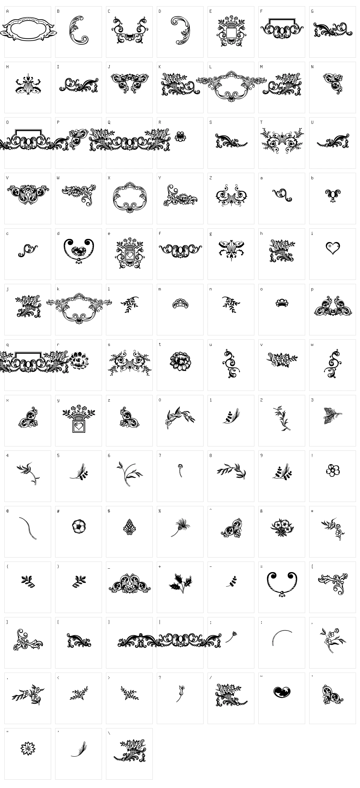 Dingleberries Character Set