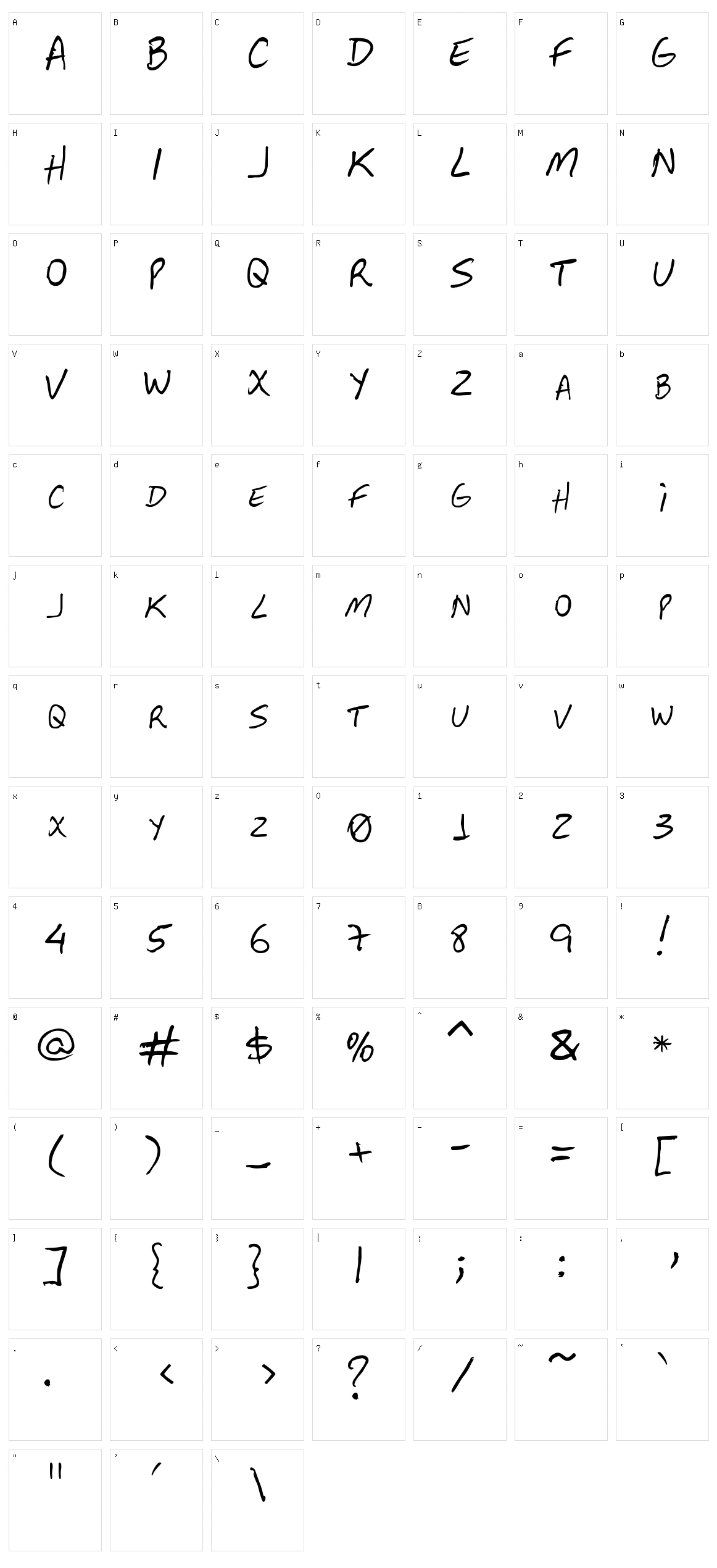 Guapos Character Set