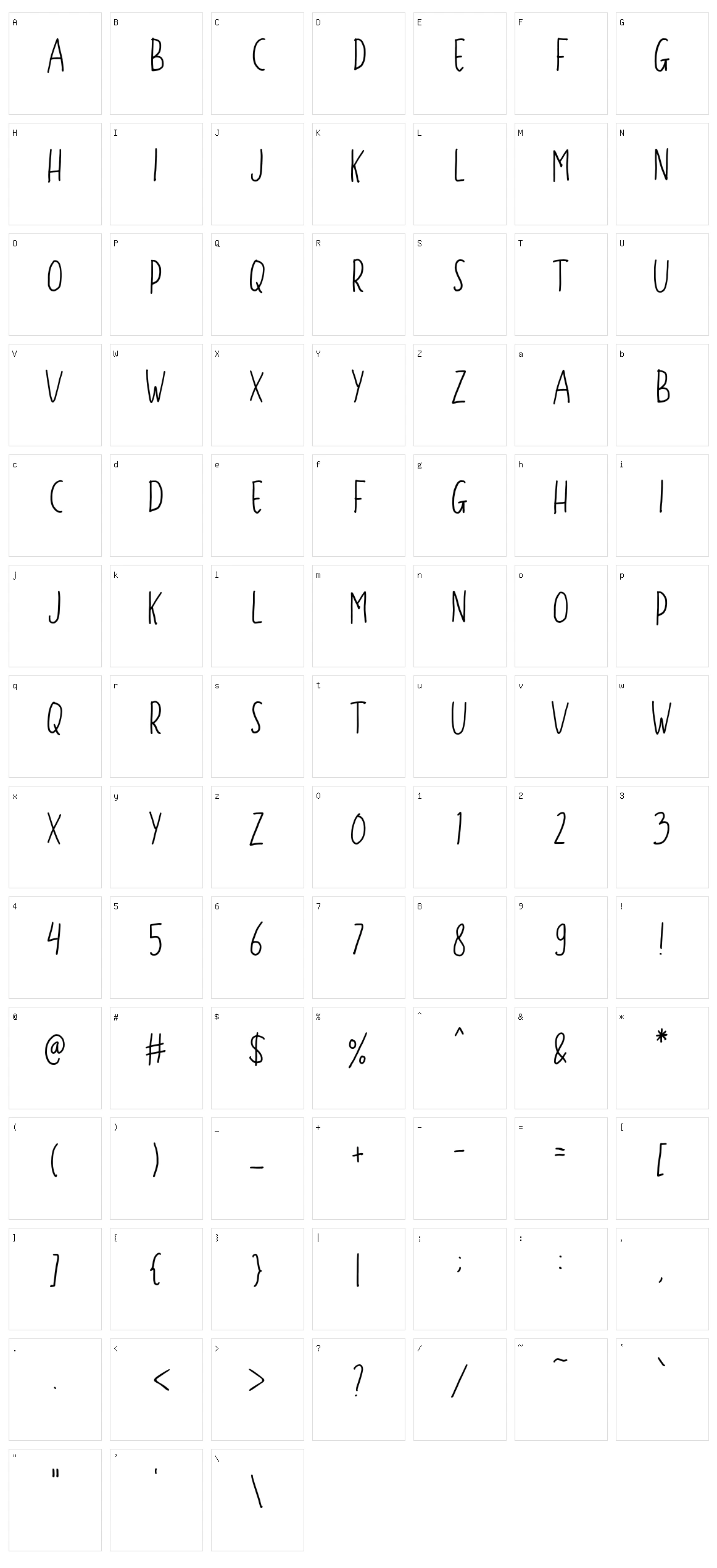 Gustisans Character Set