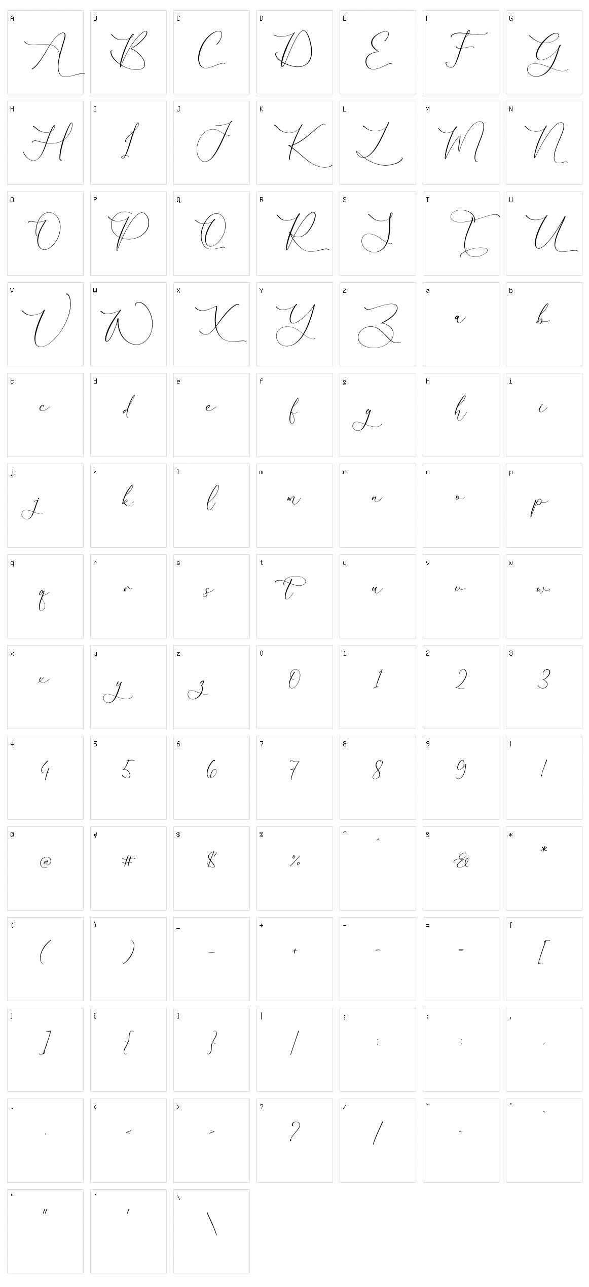 Gutierha Pattery Character Set