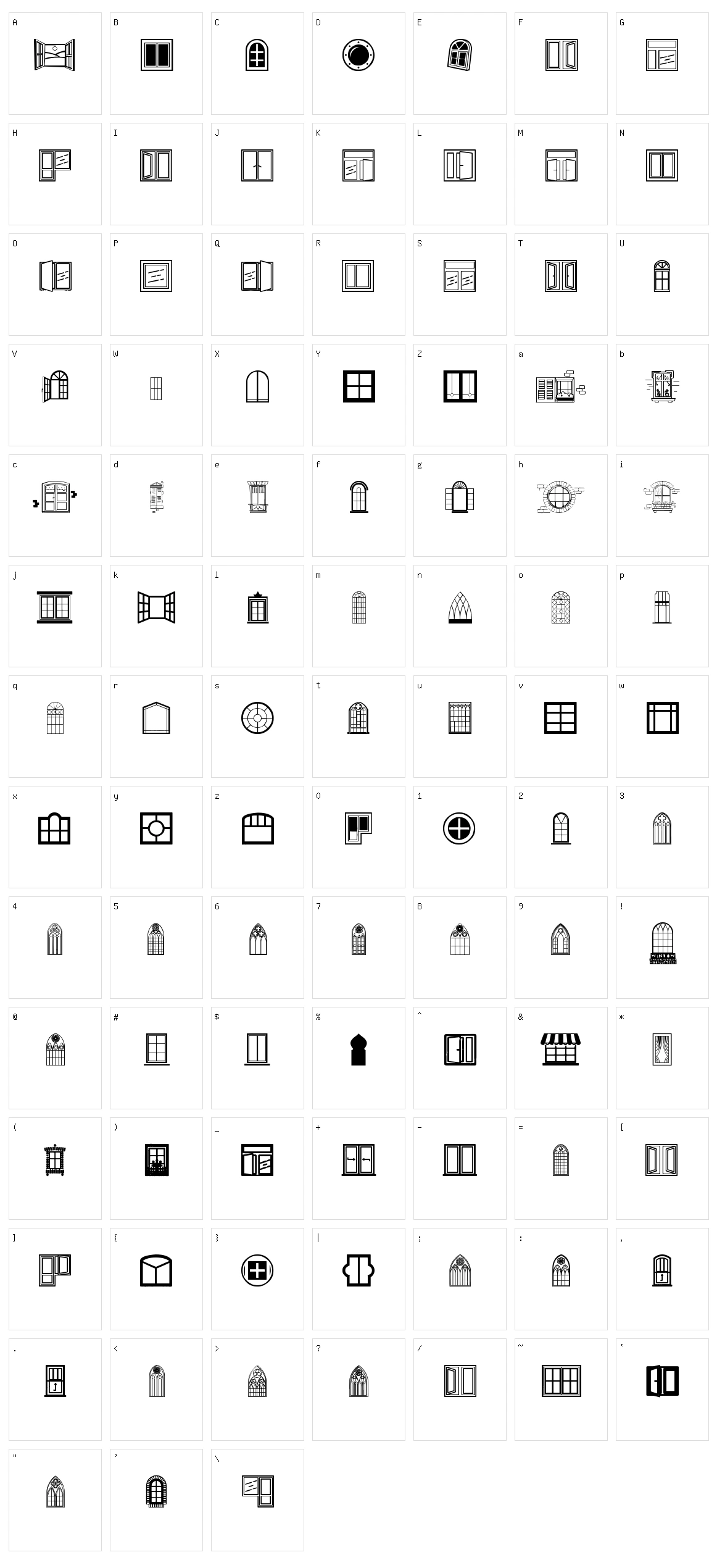 Window Character Set