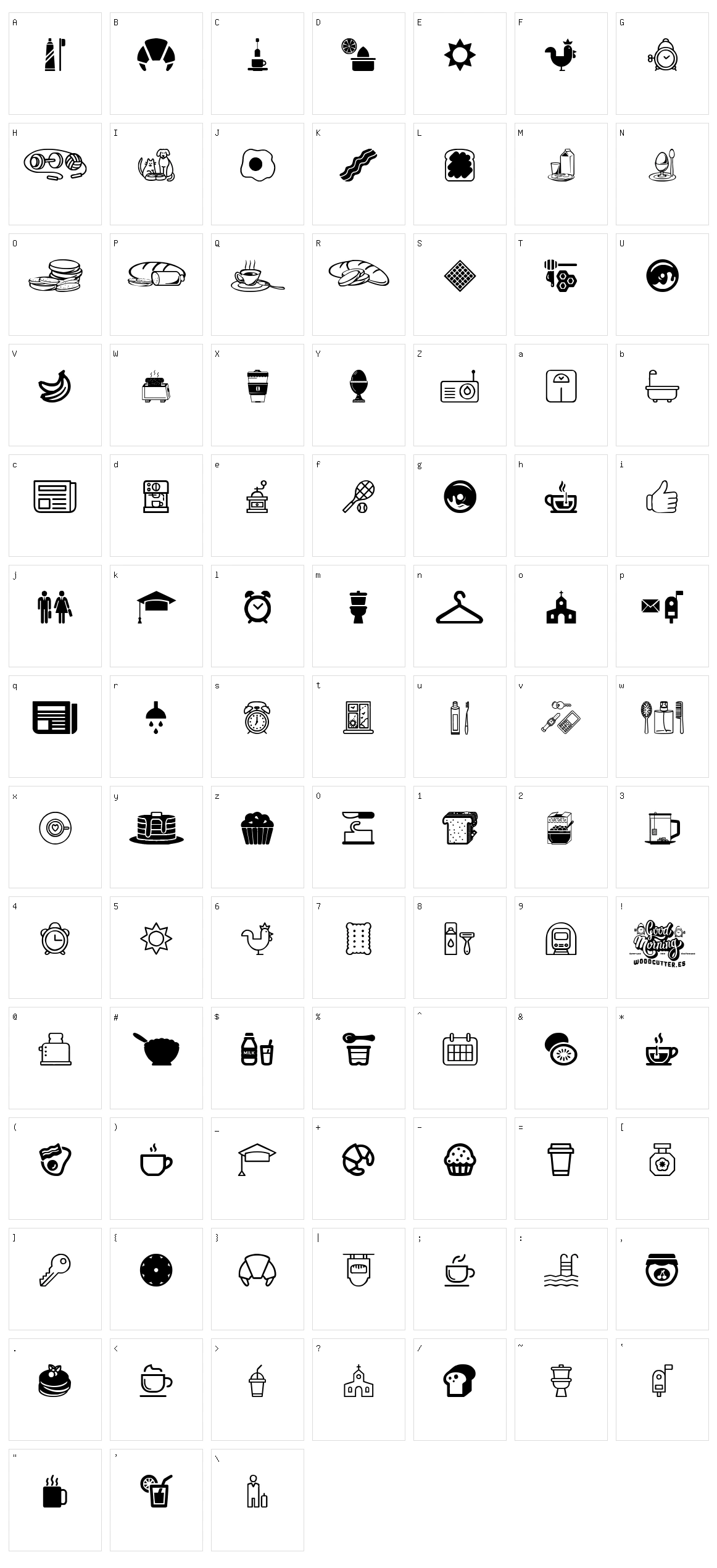 Good Morning Character Set