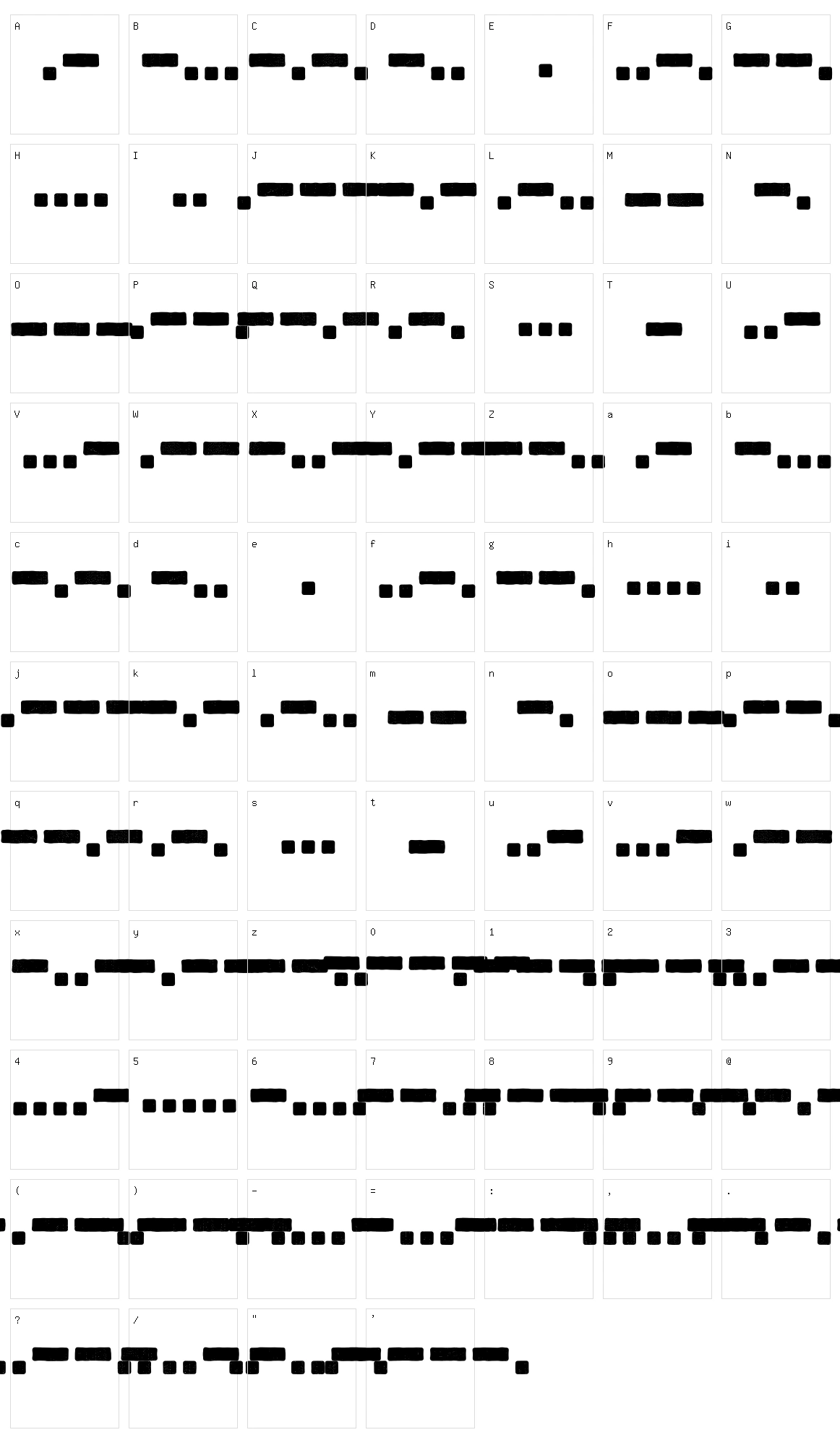 Bootcamp Morsecode Character Set