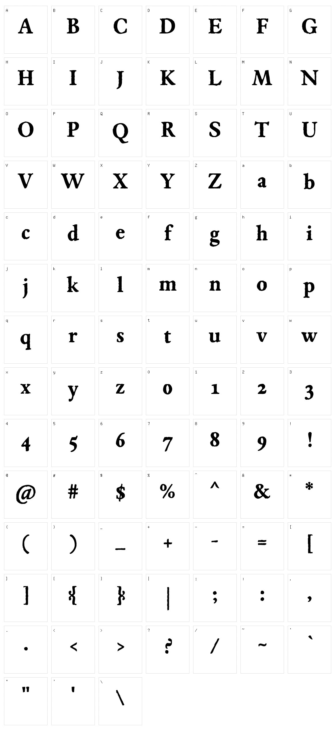 JMH Espinosa Ornaments Character Set