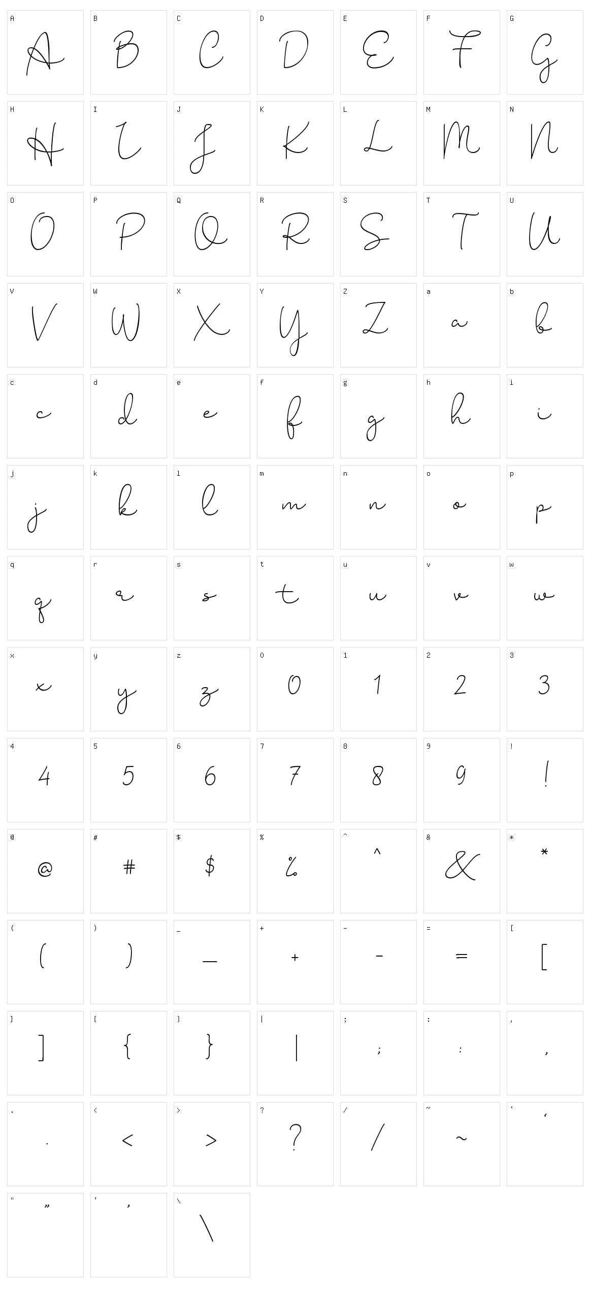 Hilliant Character Set