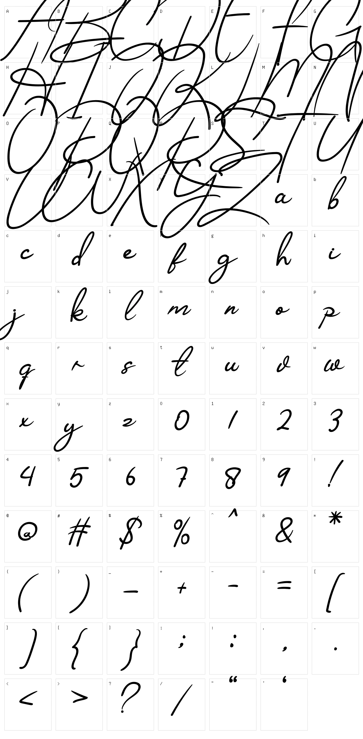 Hillmutta Character Set