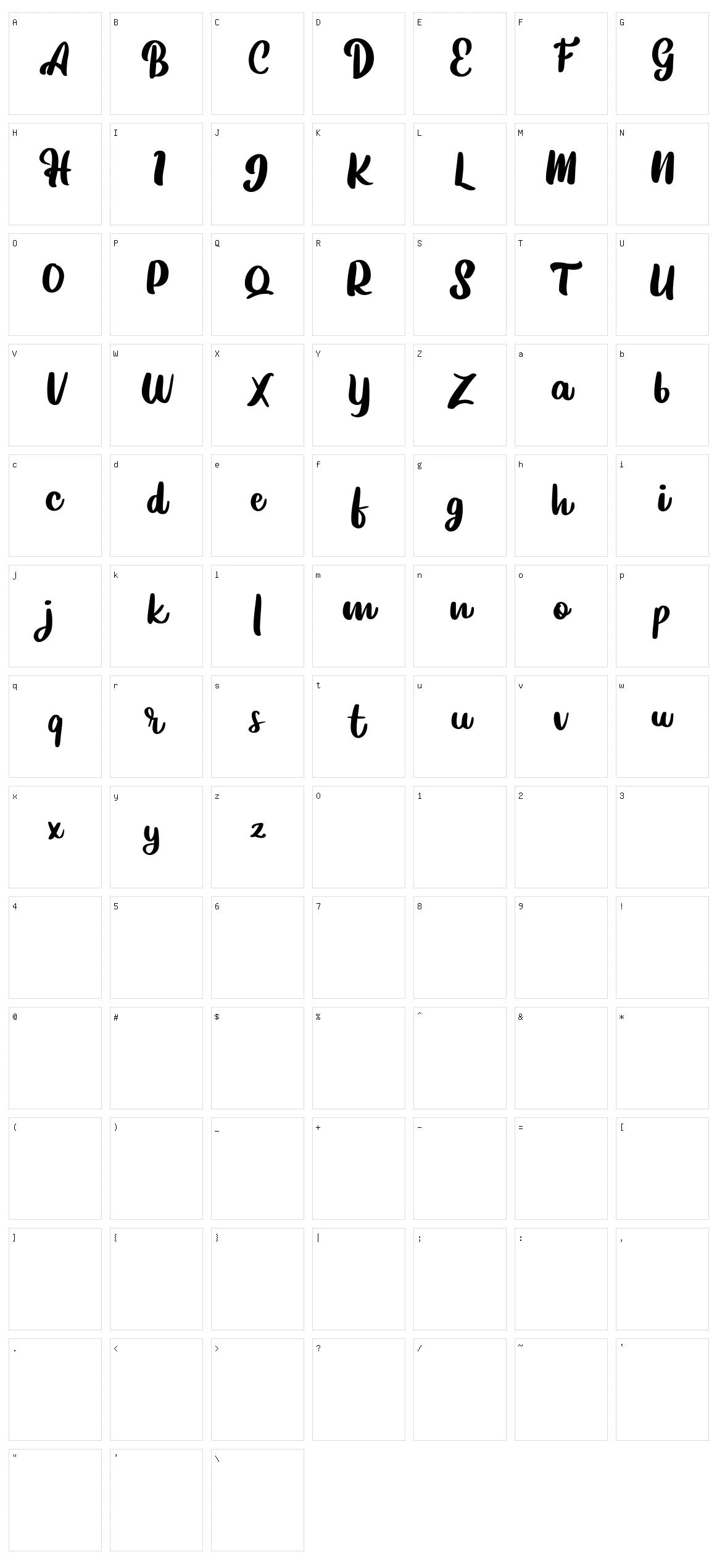 Hiltobe Character Set