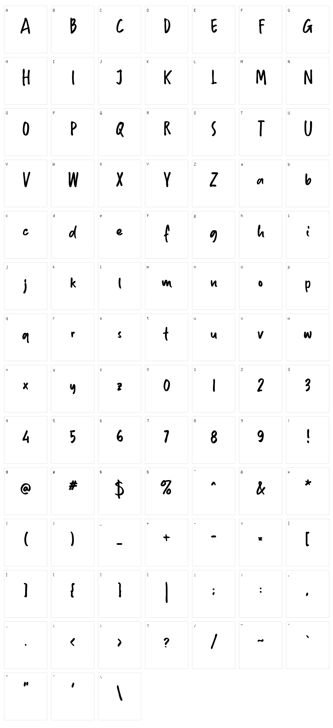 Hoffelized Character Set