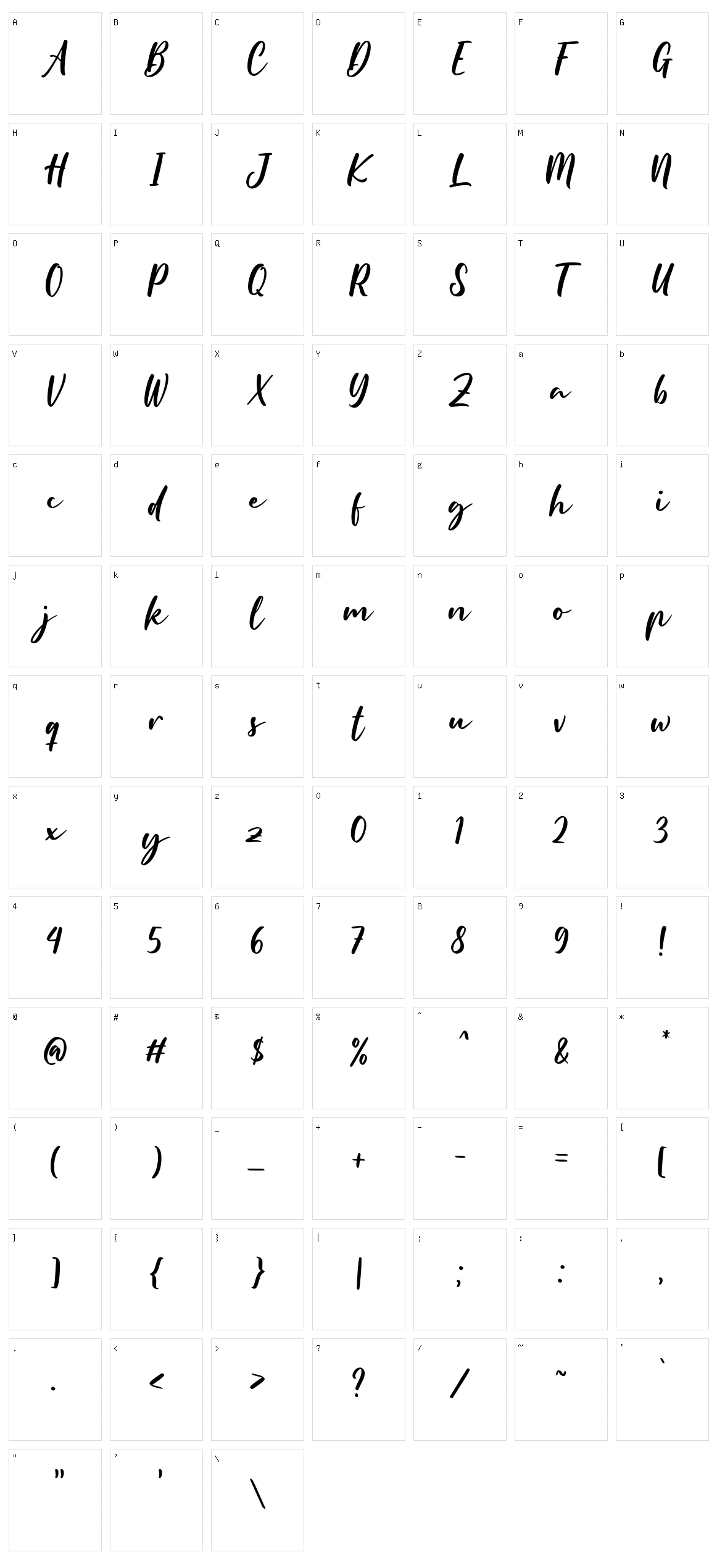 Hoffermond Character Set