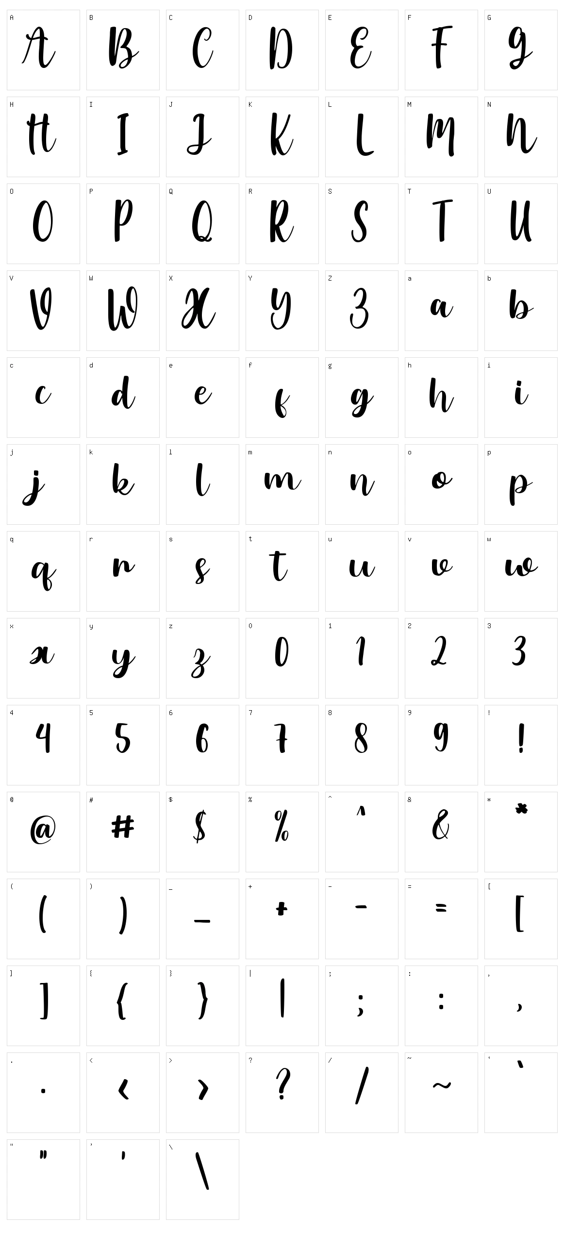 Hola Austin Character Set