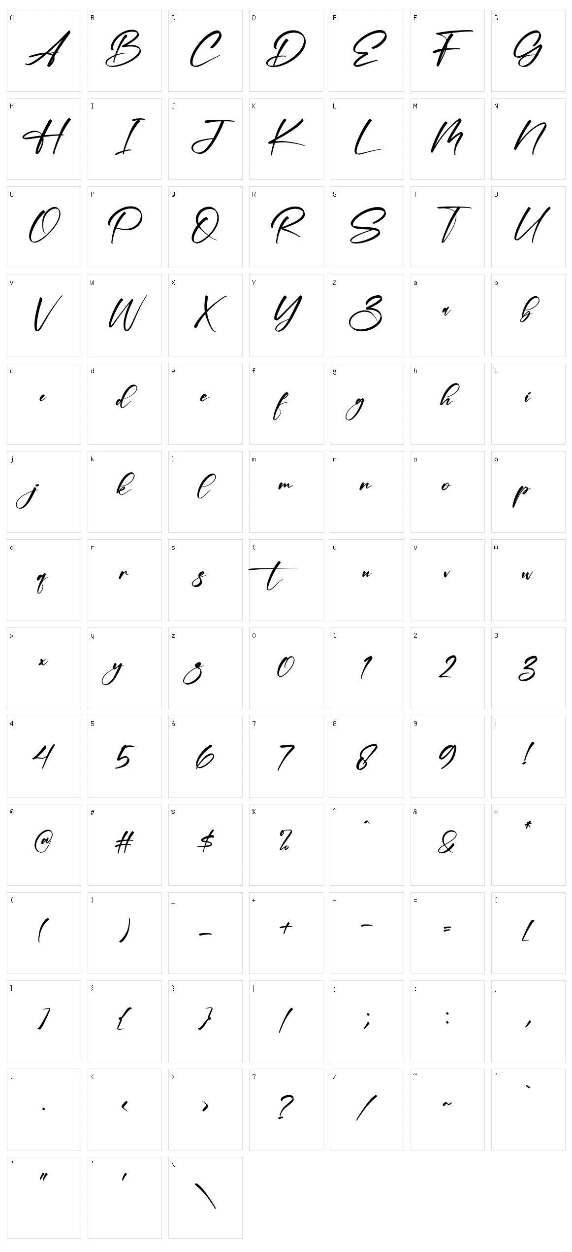 Holdiger Character Set