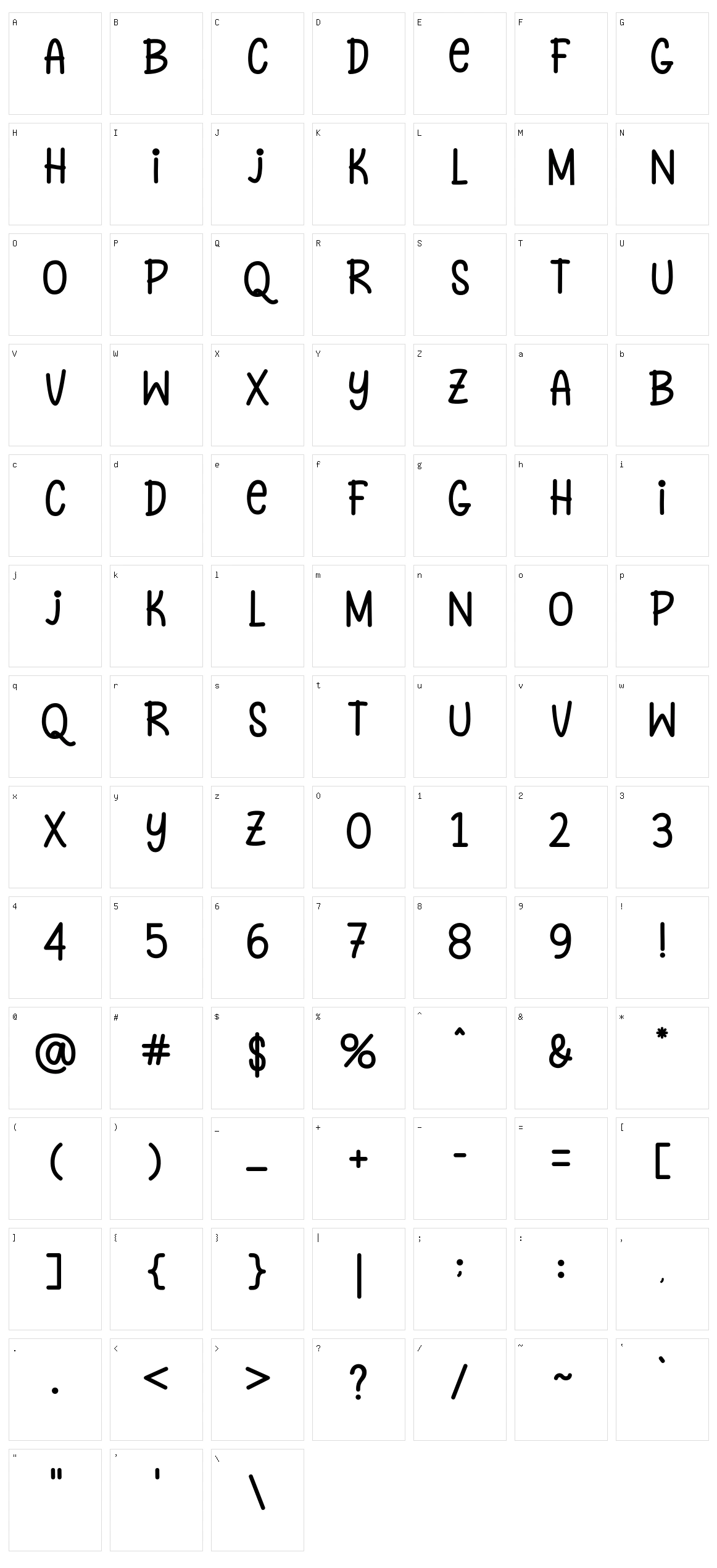 Holla Monday Character Set