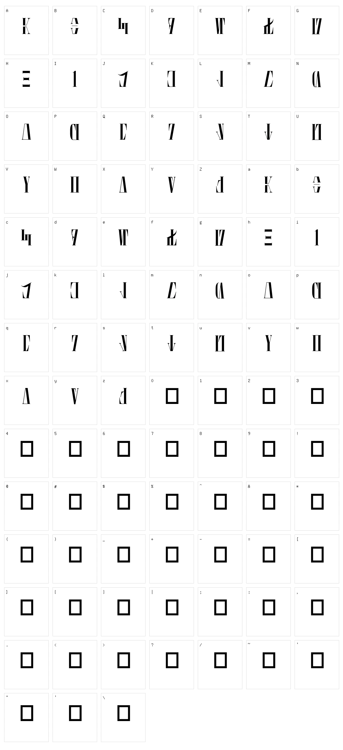 Nirvanabesh Character Set