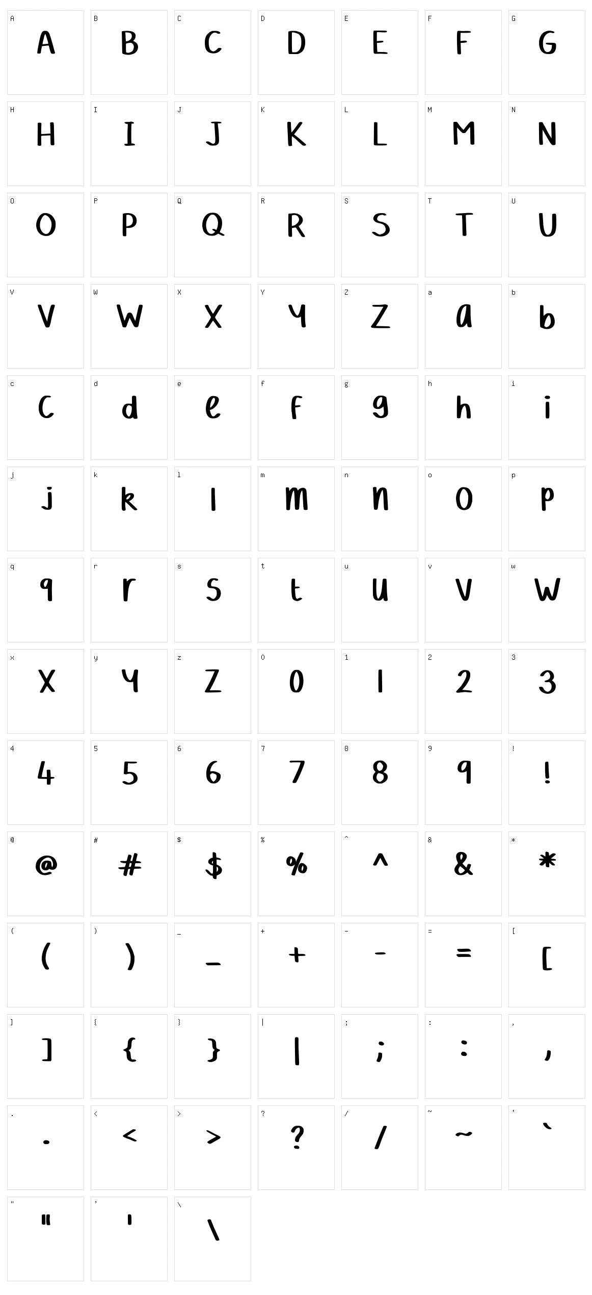 Hollies Big Ink Character Set