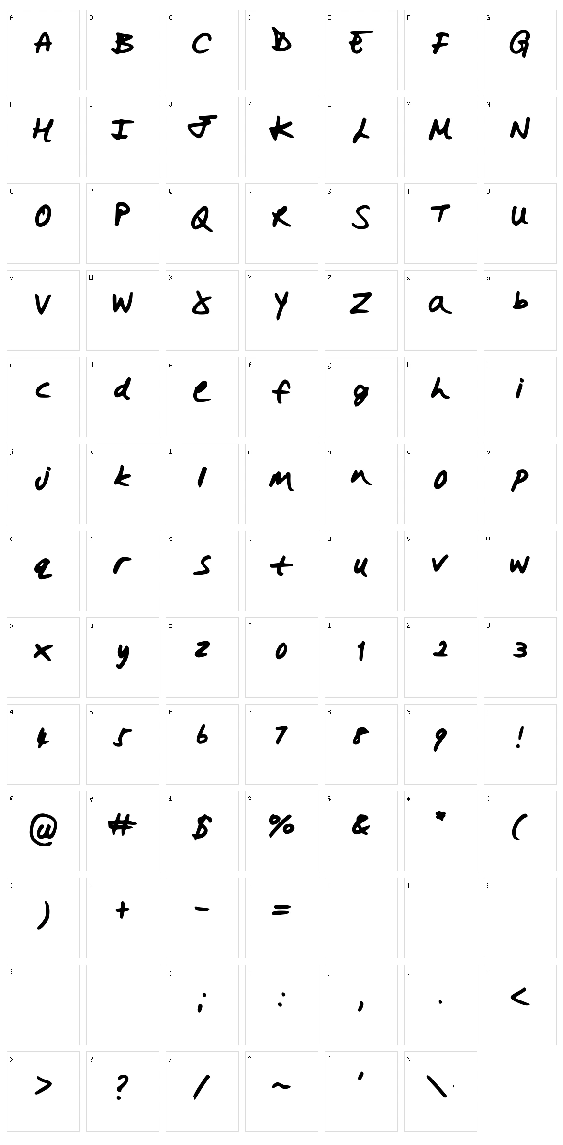 Holly Sharpie Character Set