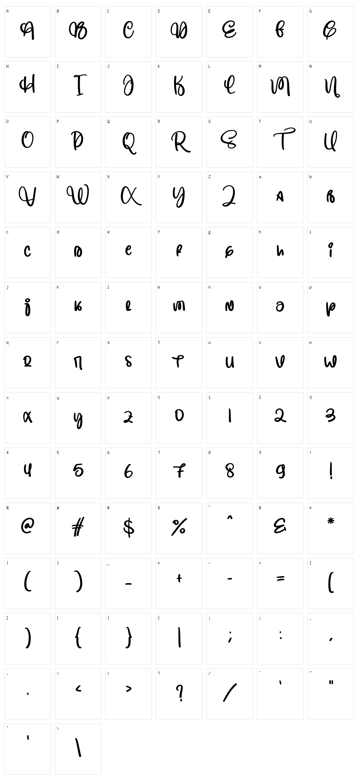 Hollywood Character Set