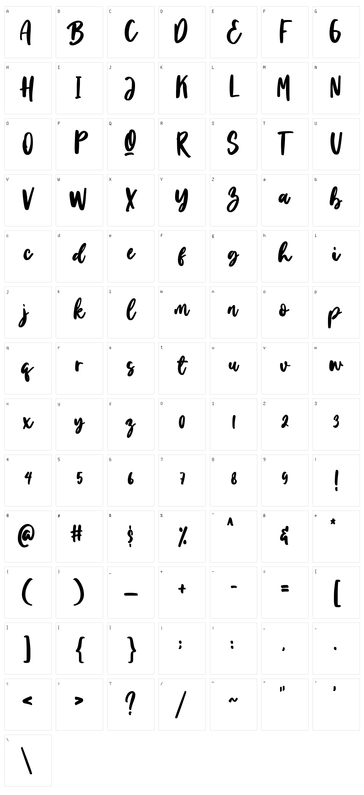 Homeday Character Set