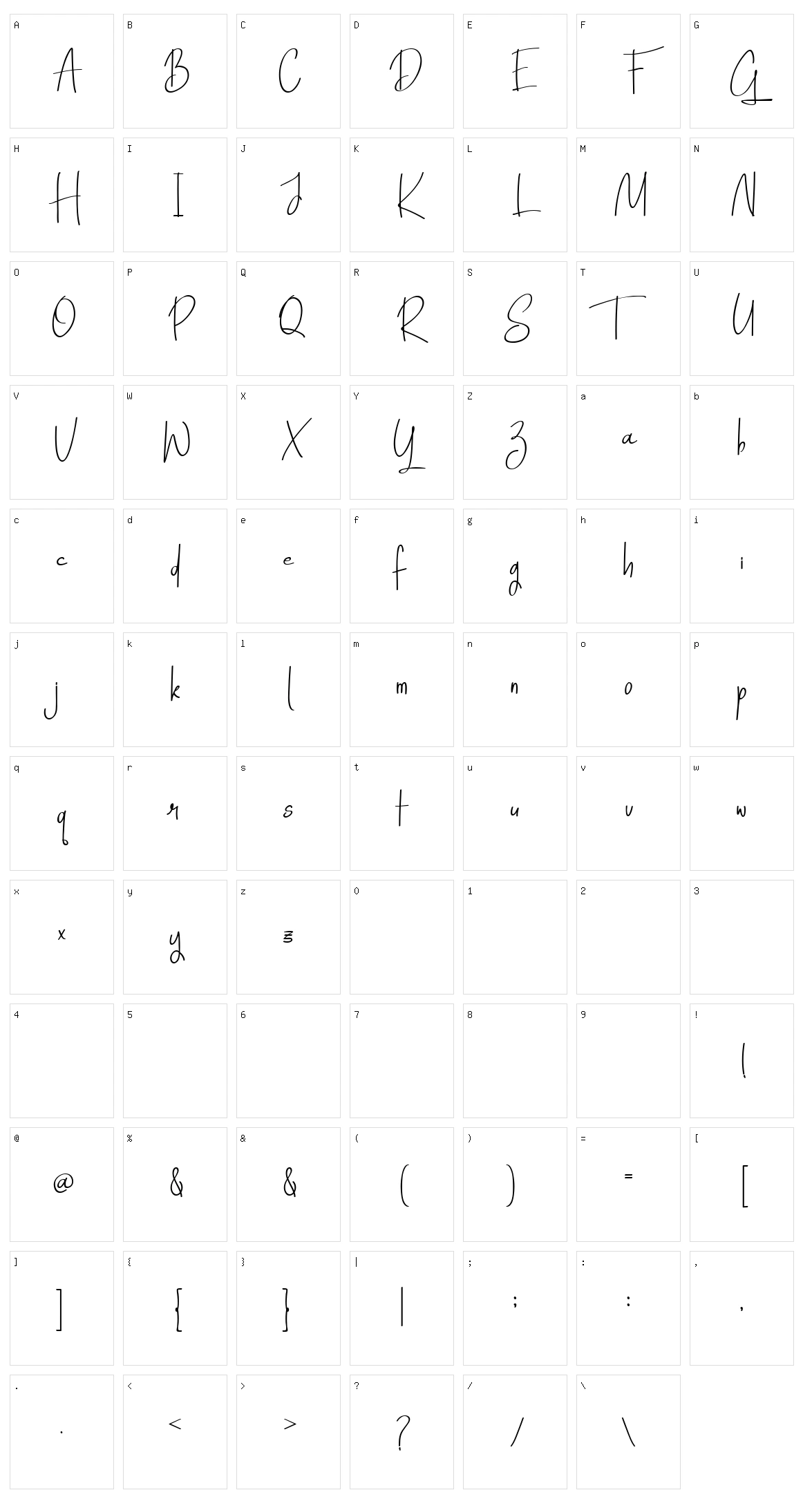 Horizon Mountain Character Set