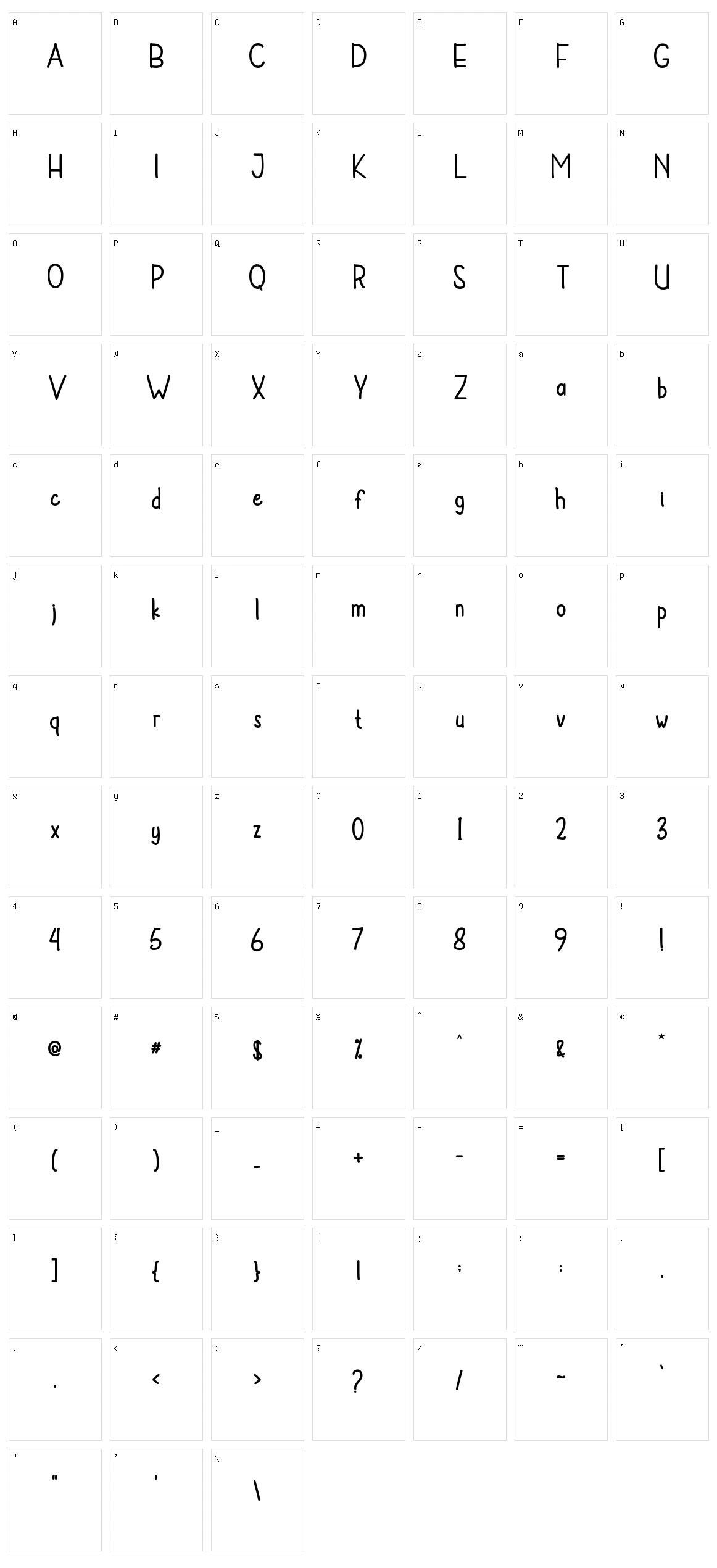 Hotabe Character Set