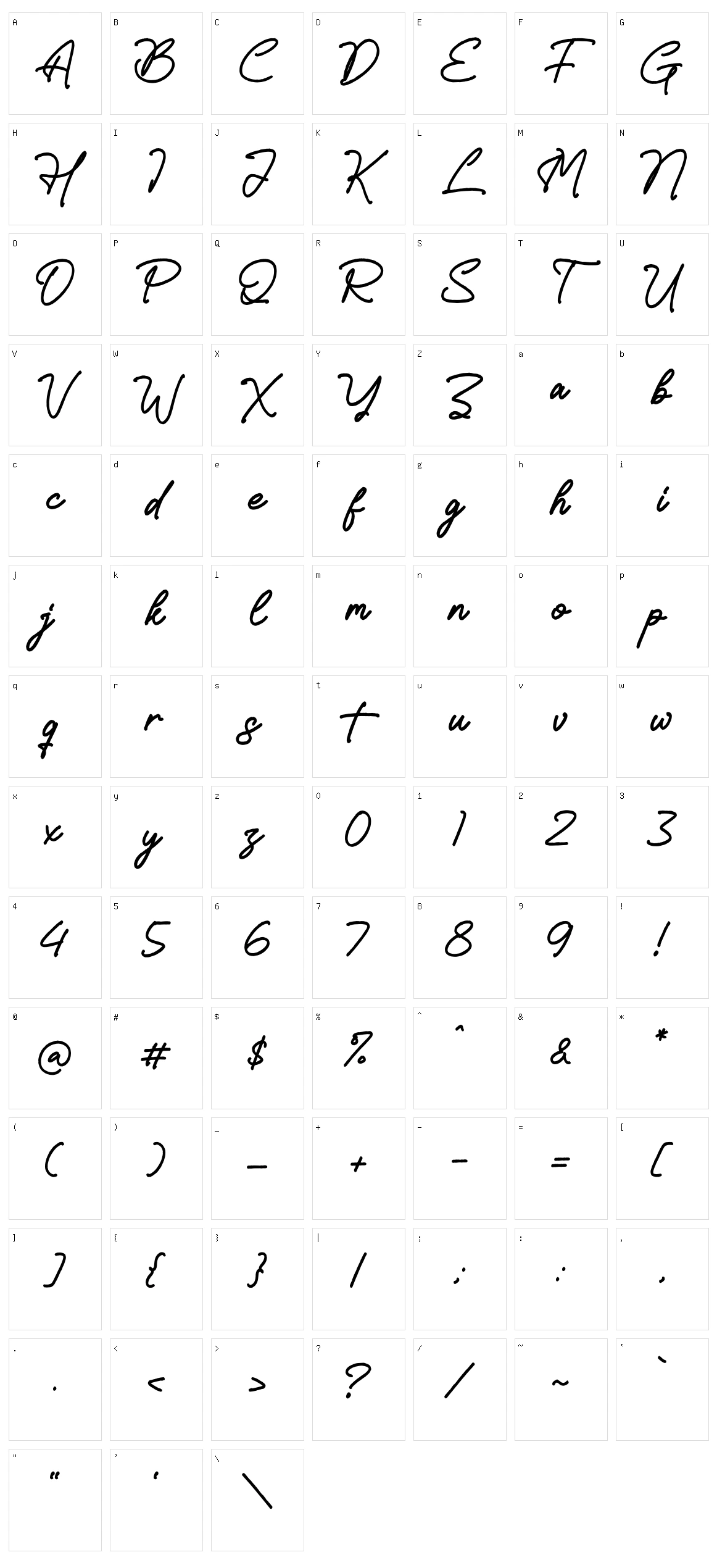 Hotcold Character Set