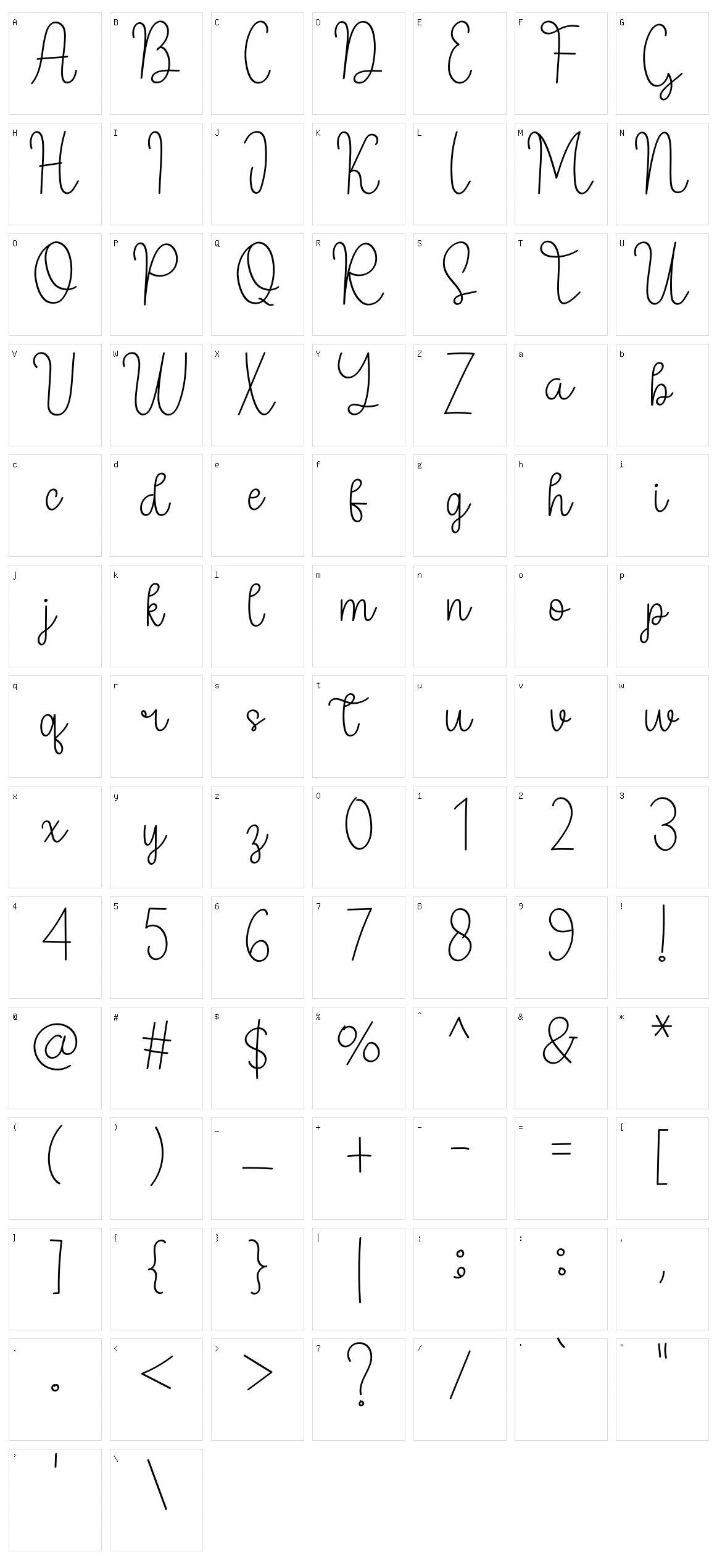 Hourly Character Set