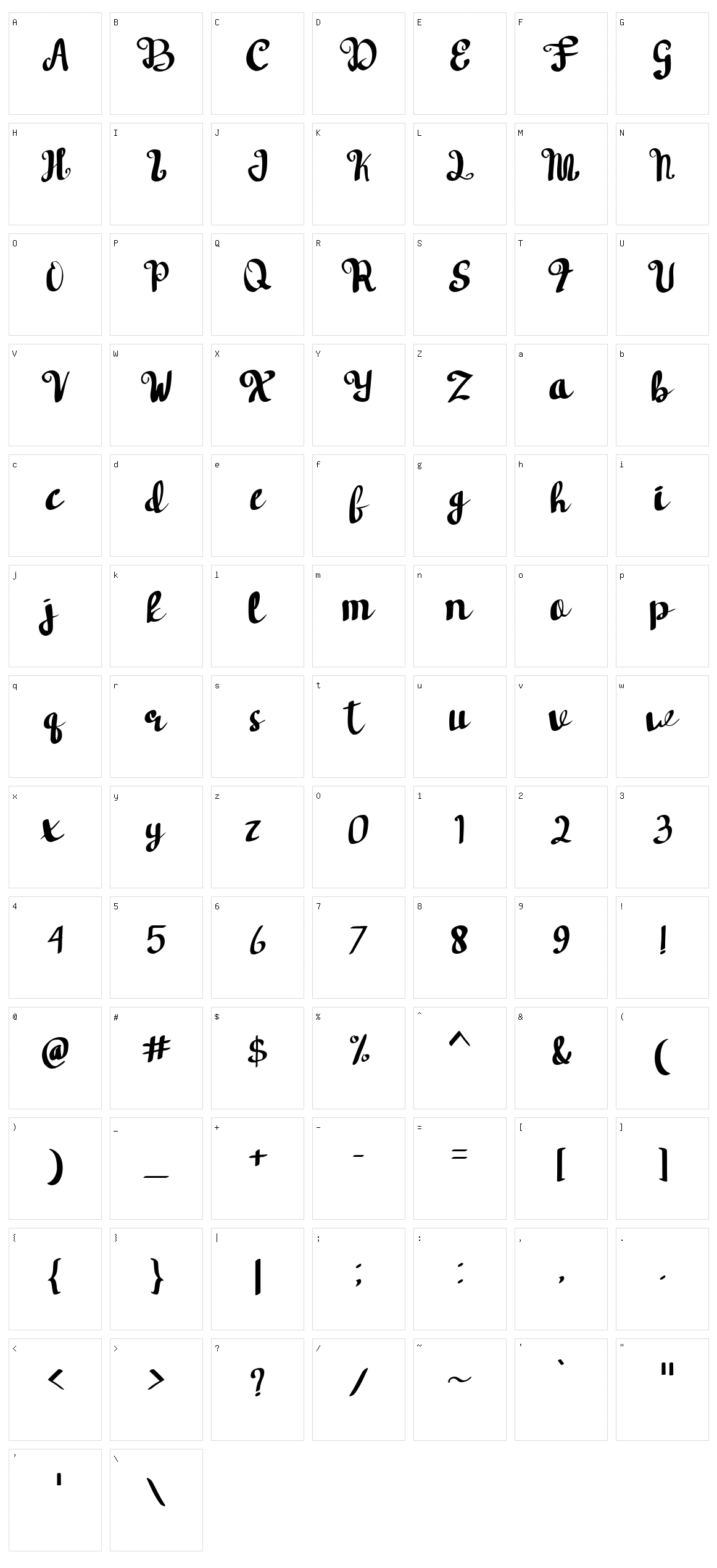 Hudson Character Set