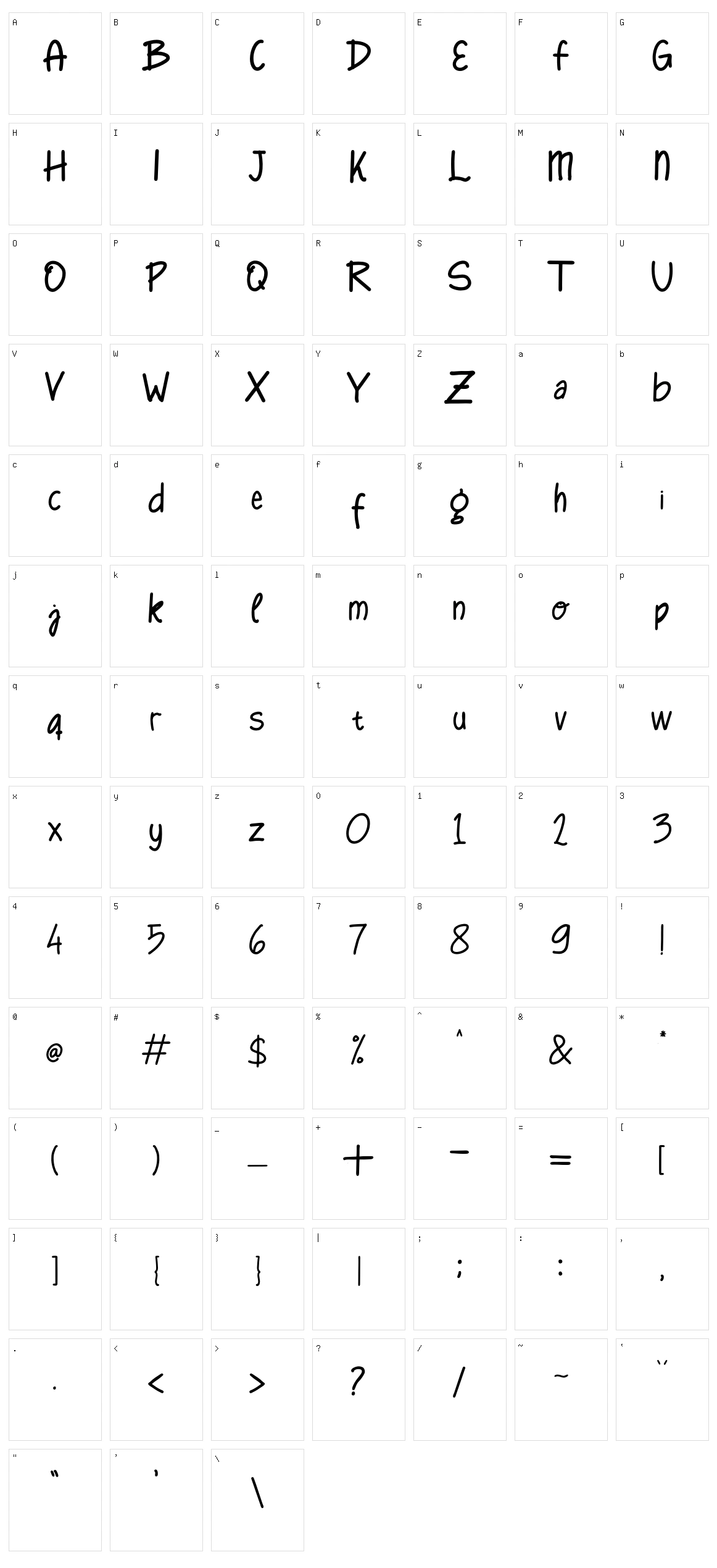 Human Right Character Set