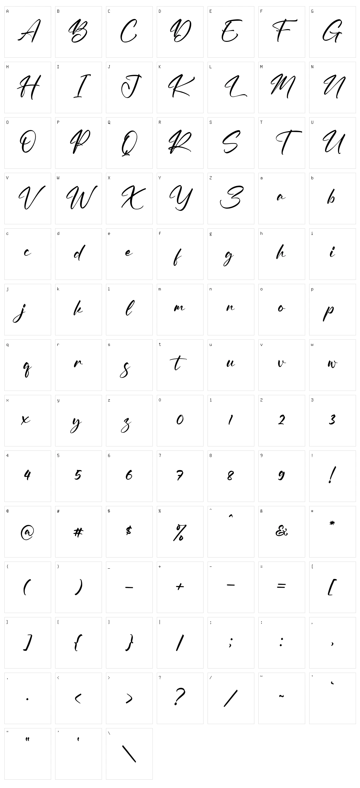 Hunterland Signature Character Set