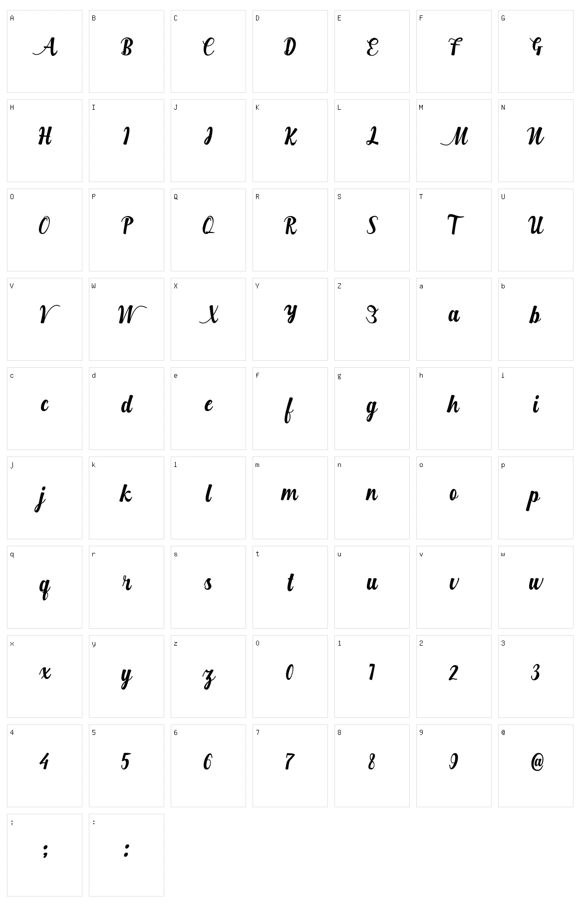 Hurringtown Character Set