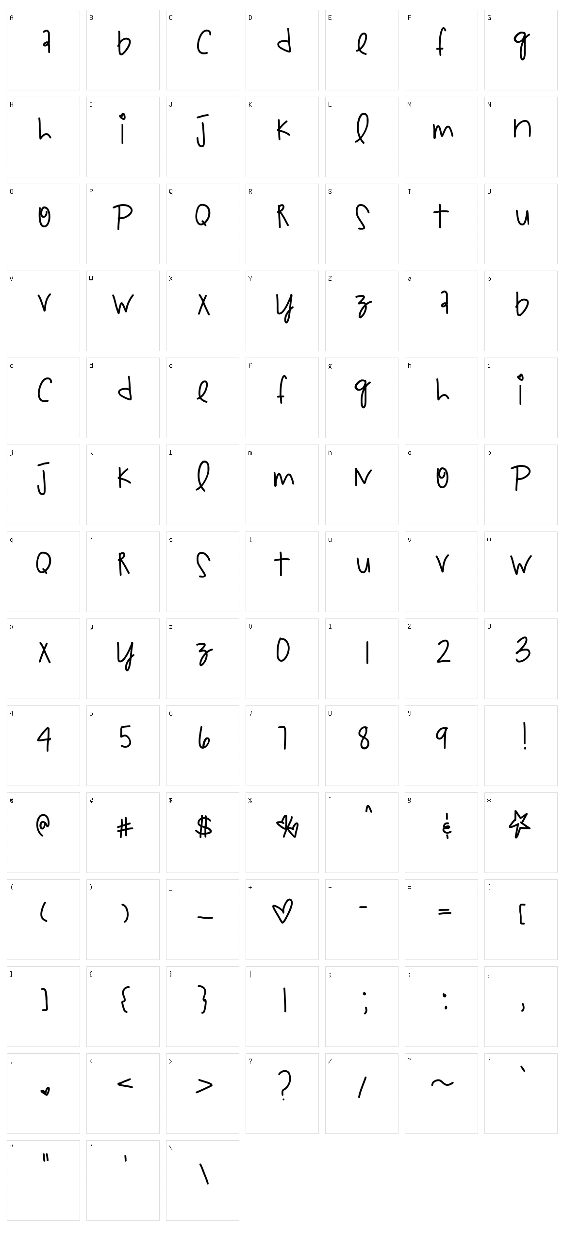 Hyper Punch Pink Character Set