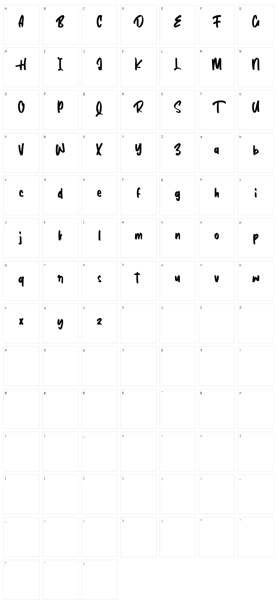 Hypermart Character Set