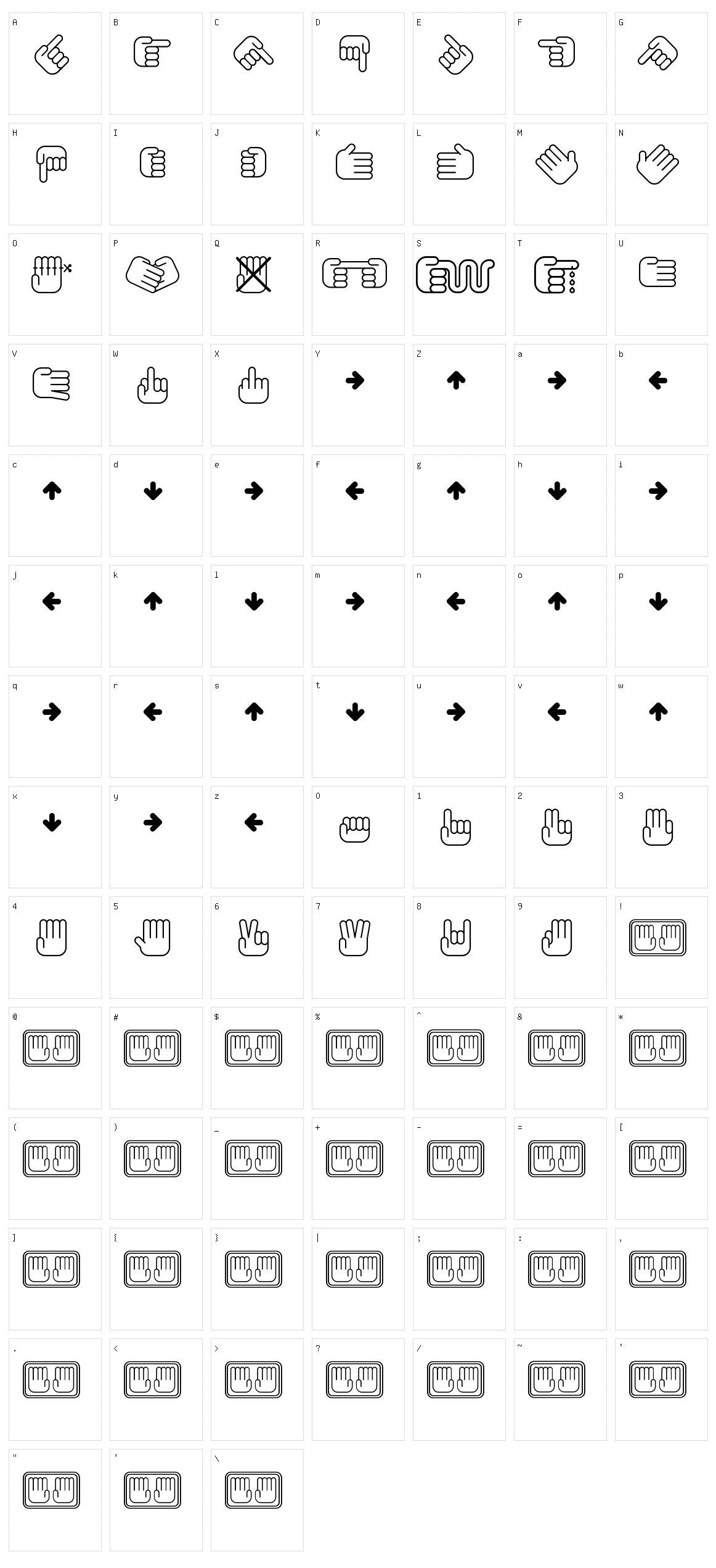 All My Hands Character Set