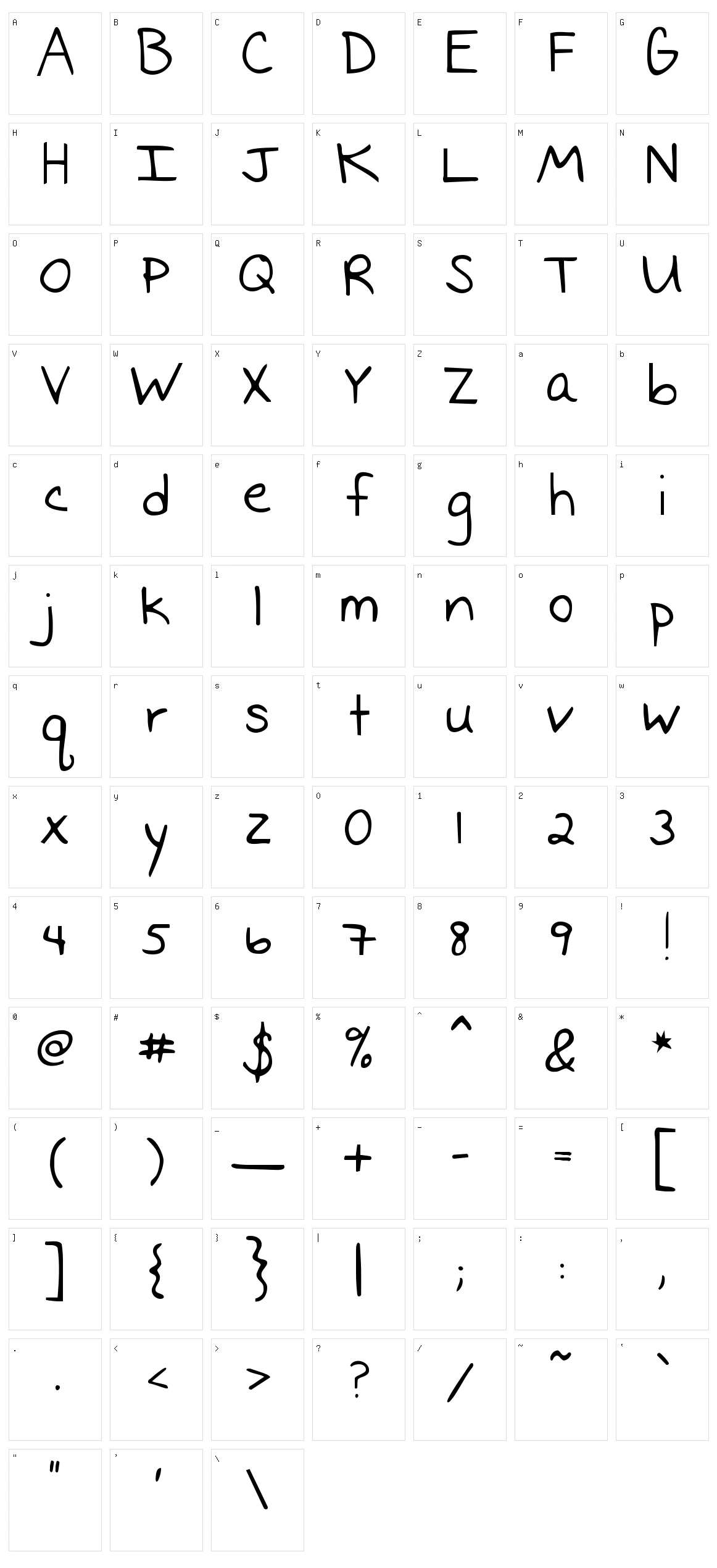 I Missed You Character Set