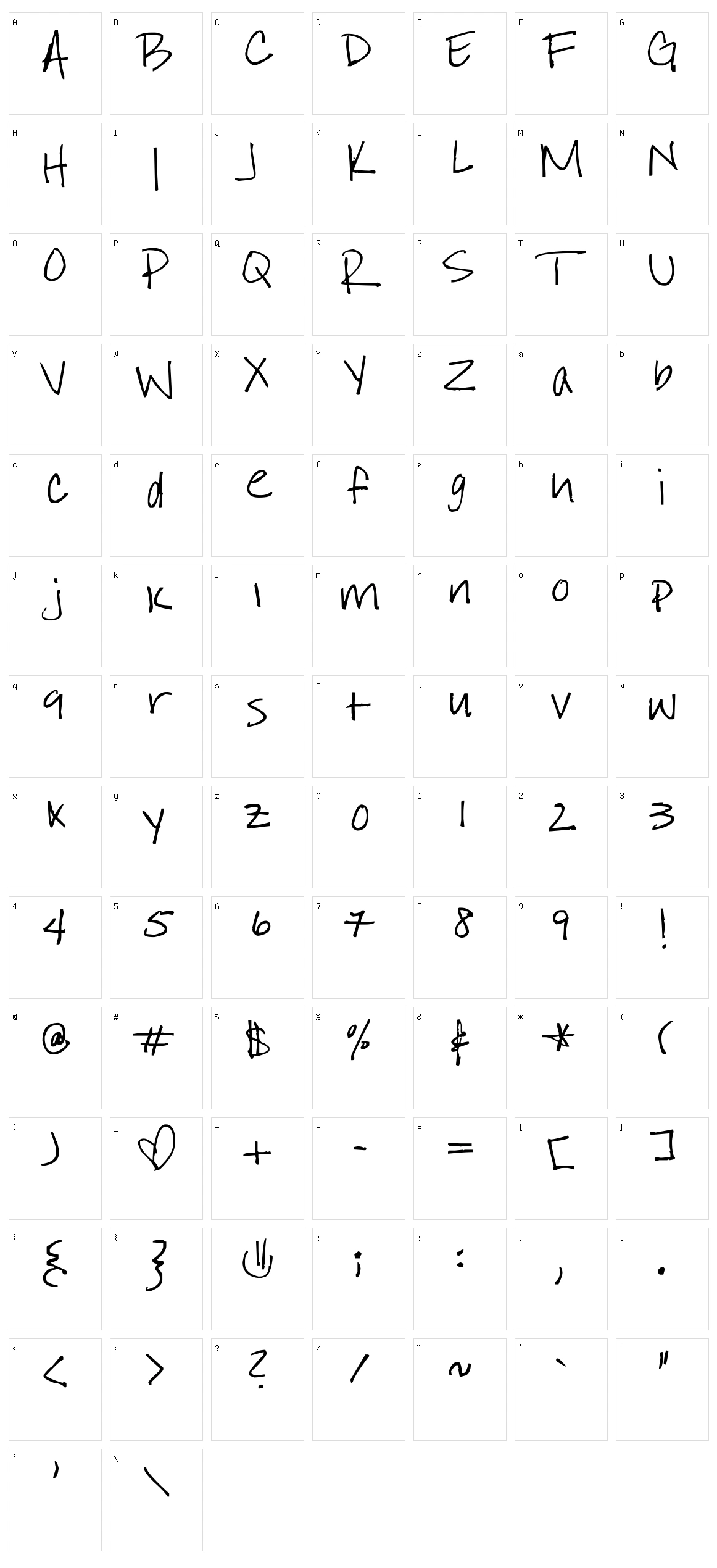 I Still Believe Character Set