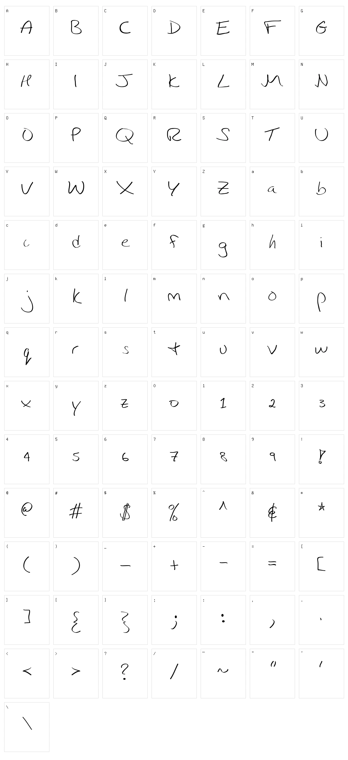 Ibarra Character Set