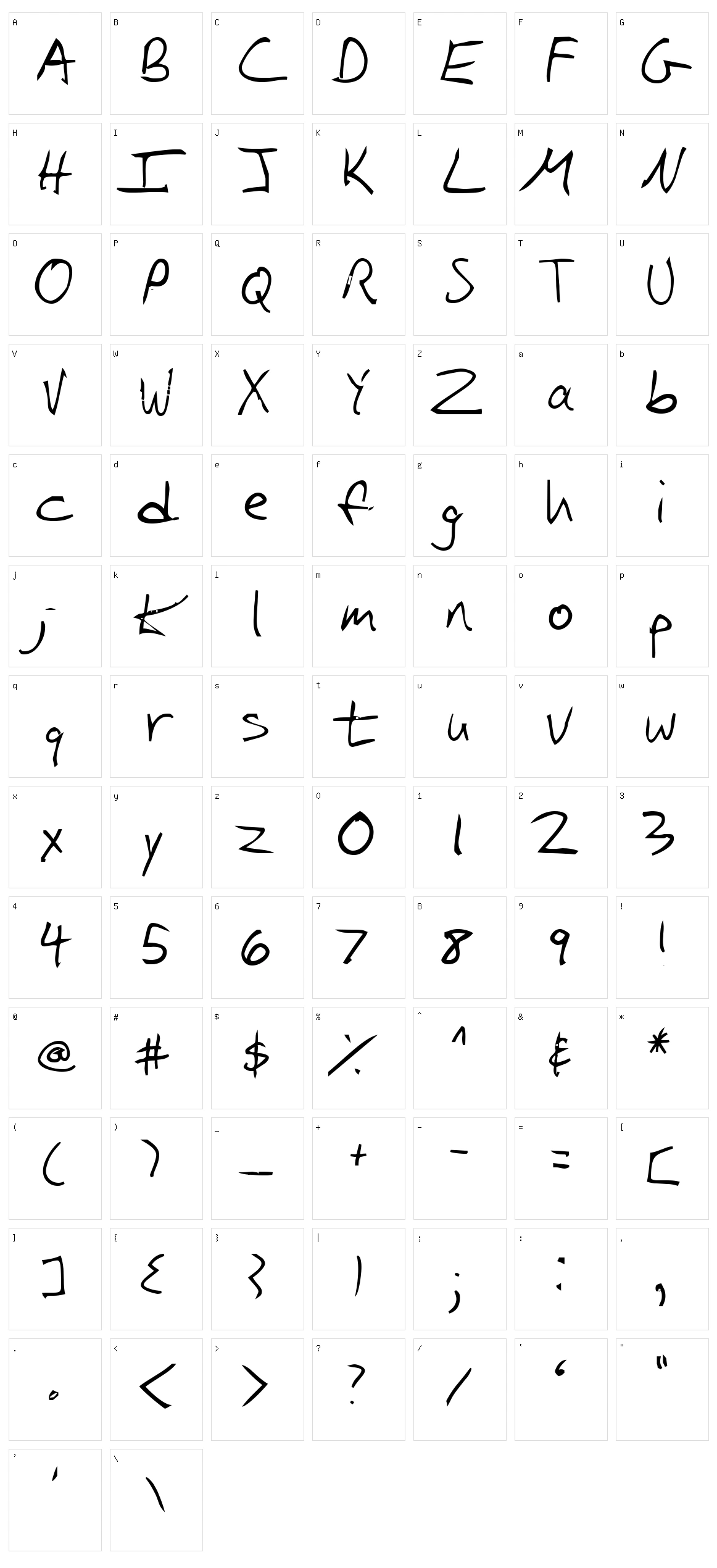 Iglook Character Set