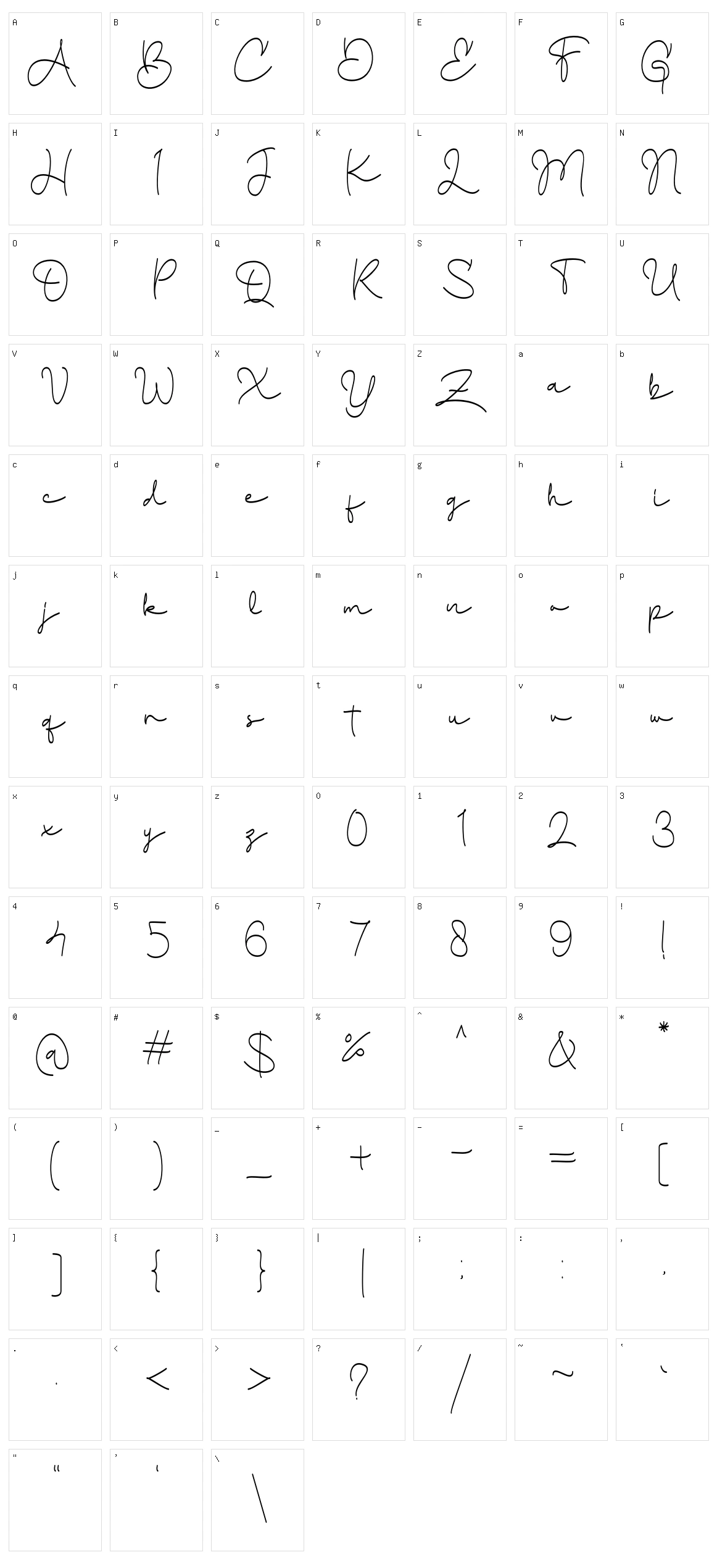 Inkgraphy Character Set