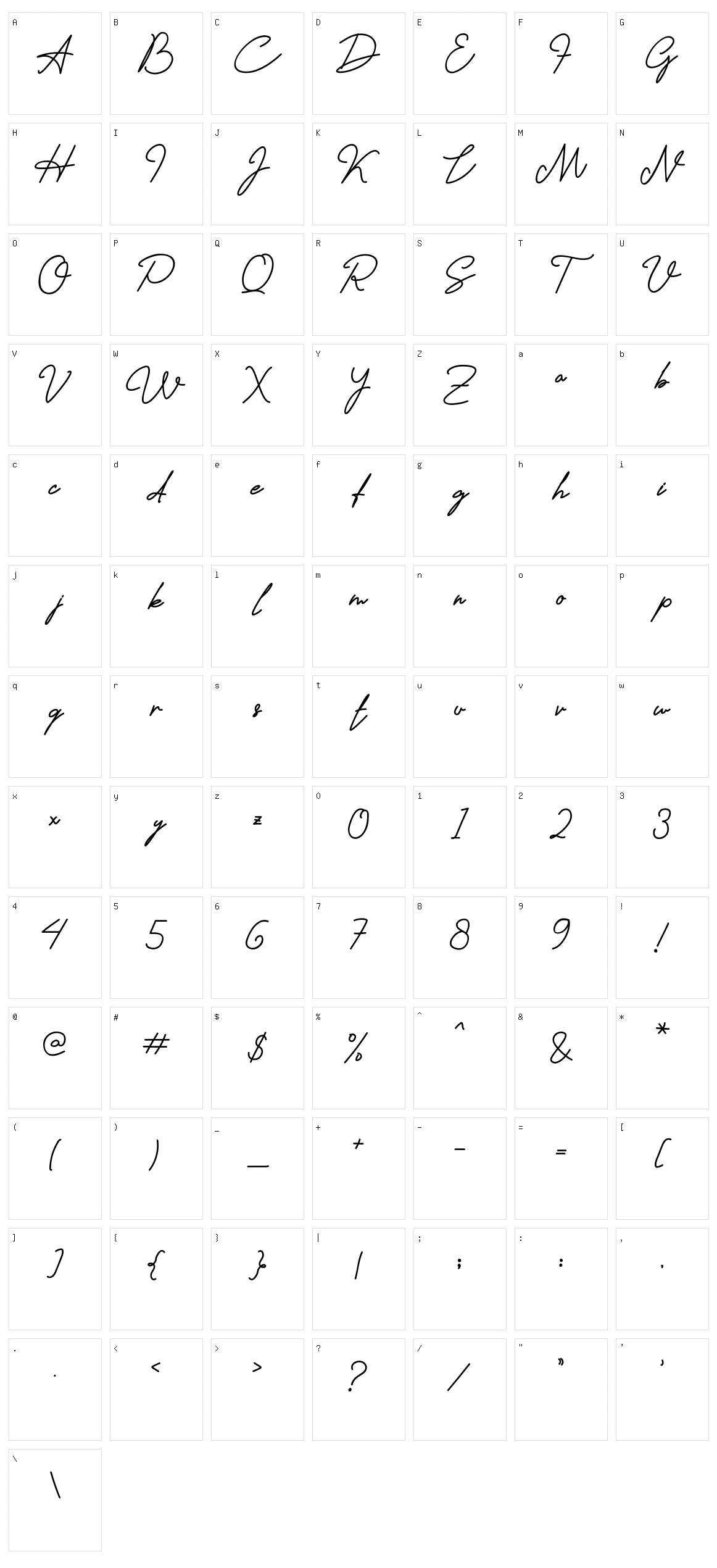 Innocent Character Set