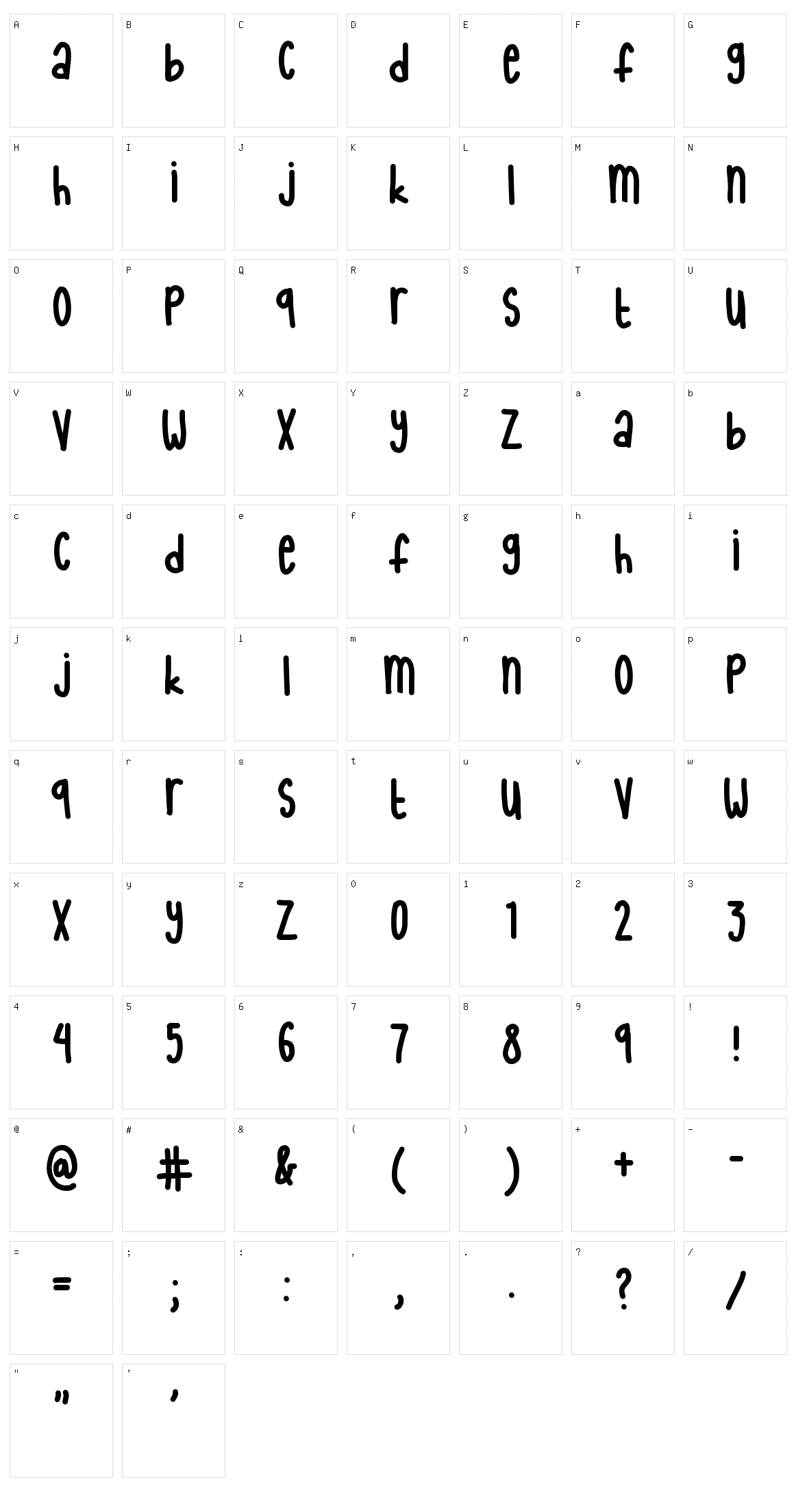 Internet Friends Character Set