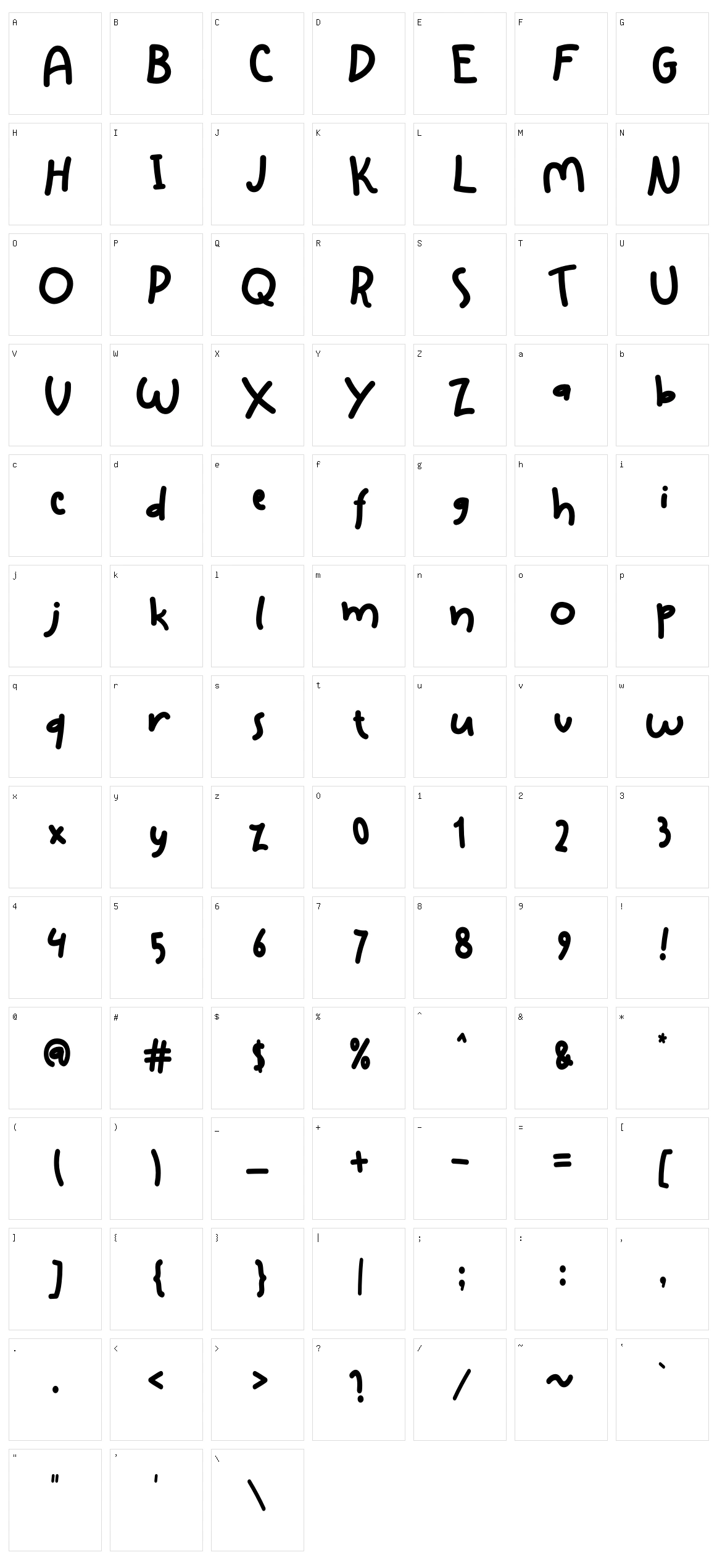 Introvert Character Set