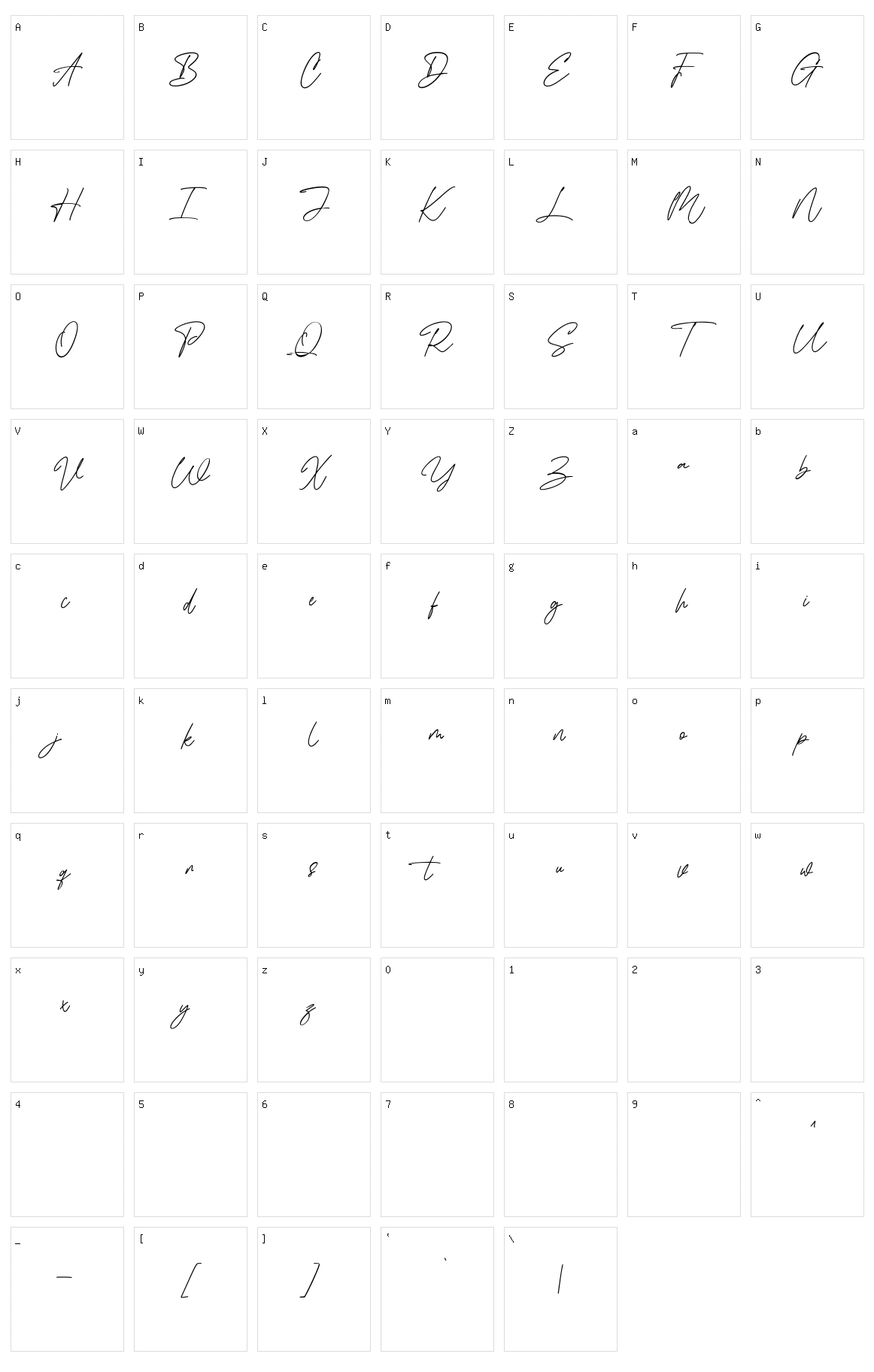 Ironhartley Character Set