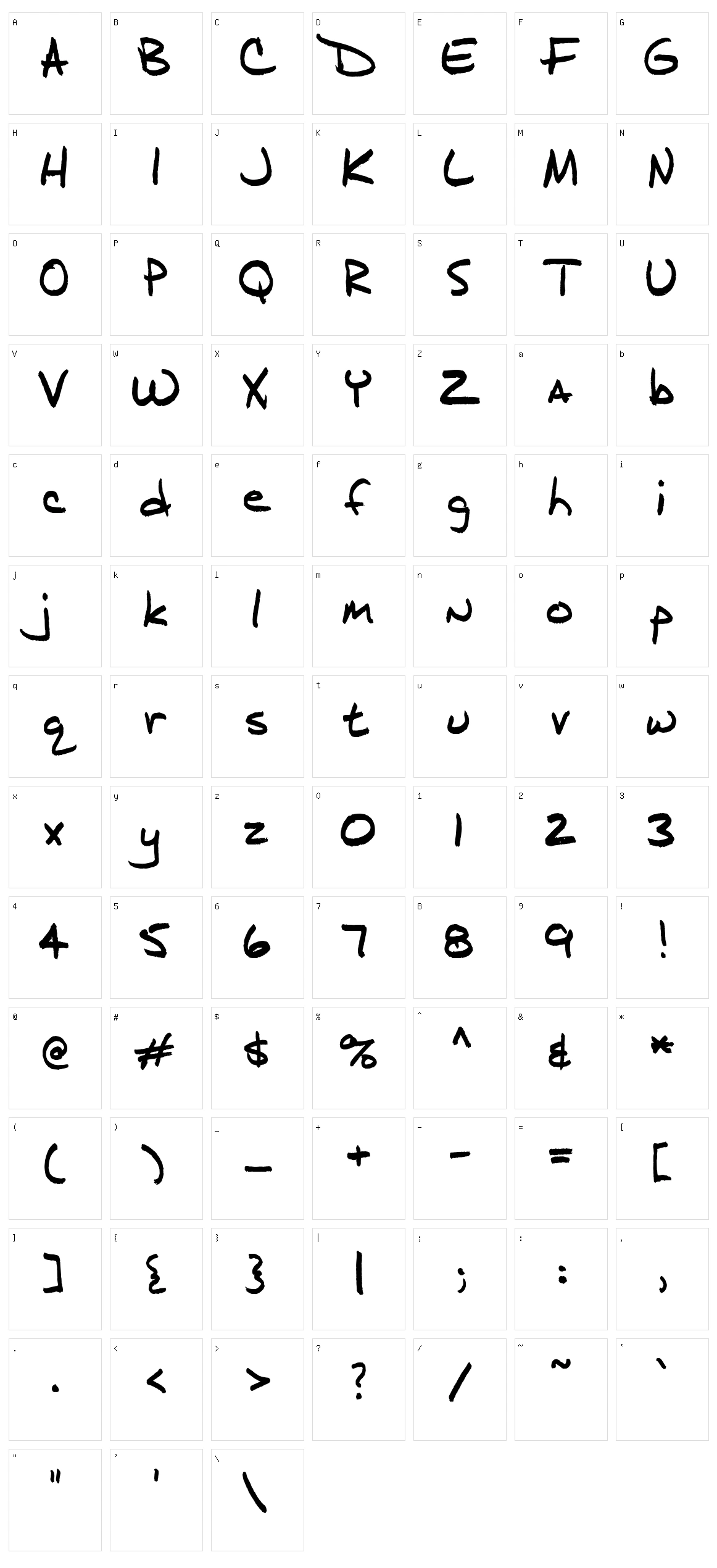 J.D. Handcrafted Character Set