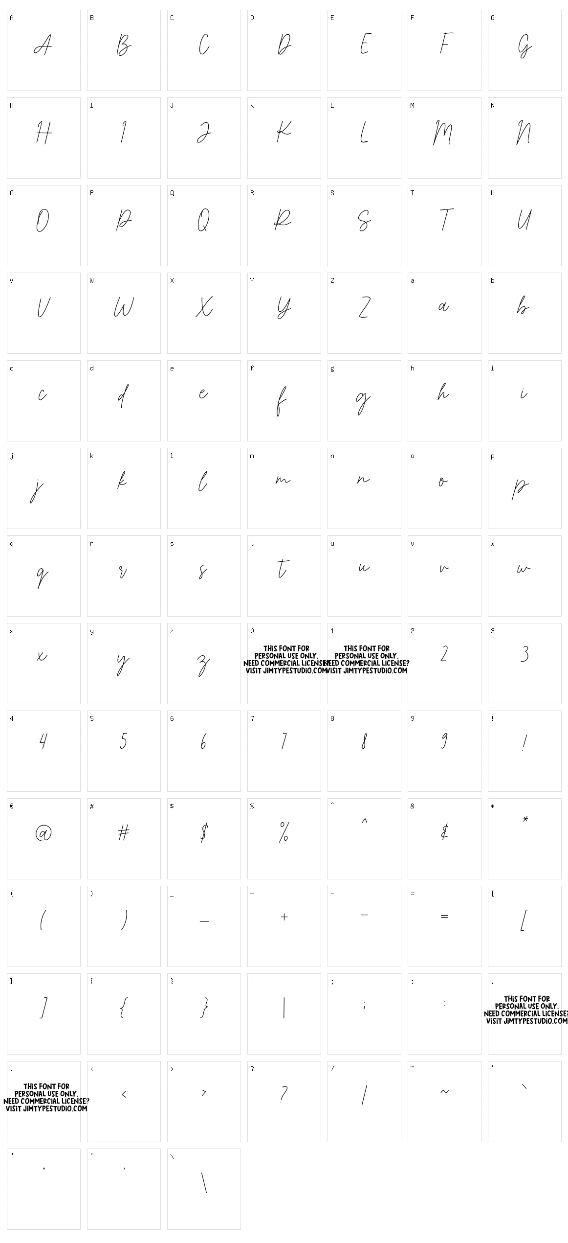 Jack&Kate Character Set