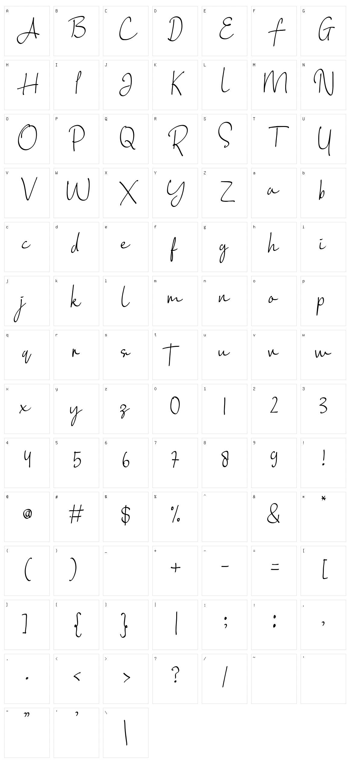 Jackmania Character Set