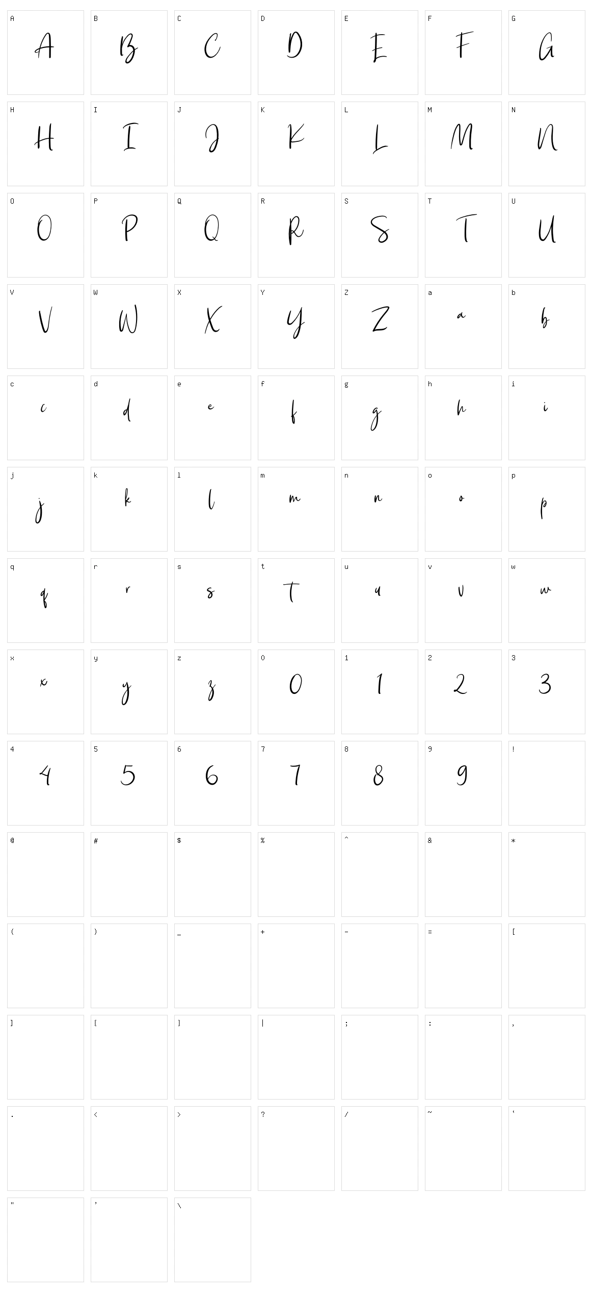 Jade Rosse Character Set