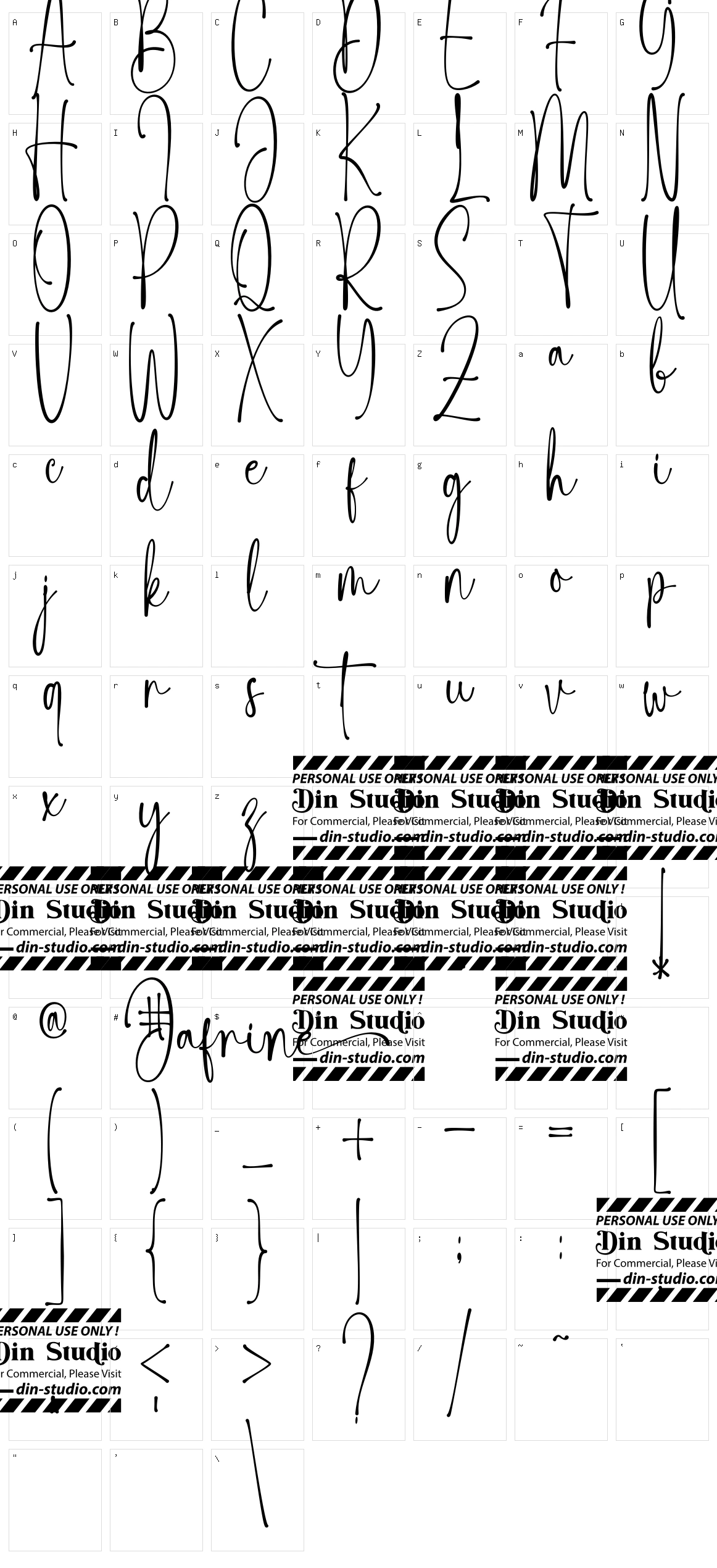 Jafrine Character Set